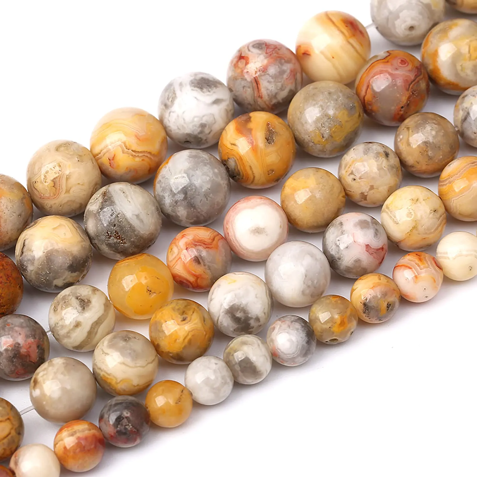 ZXYMLZI 38 Ciondoli in Agata di Pizzo Naturale 10 mm per Gioielli - immagine 2