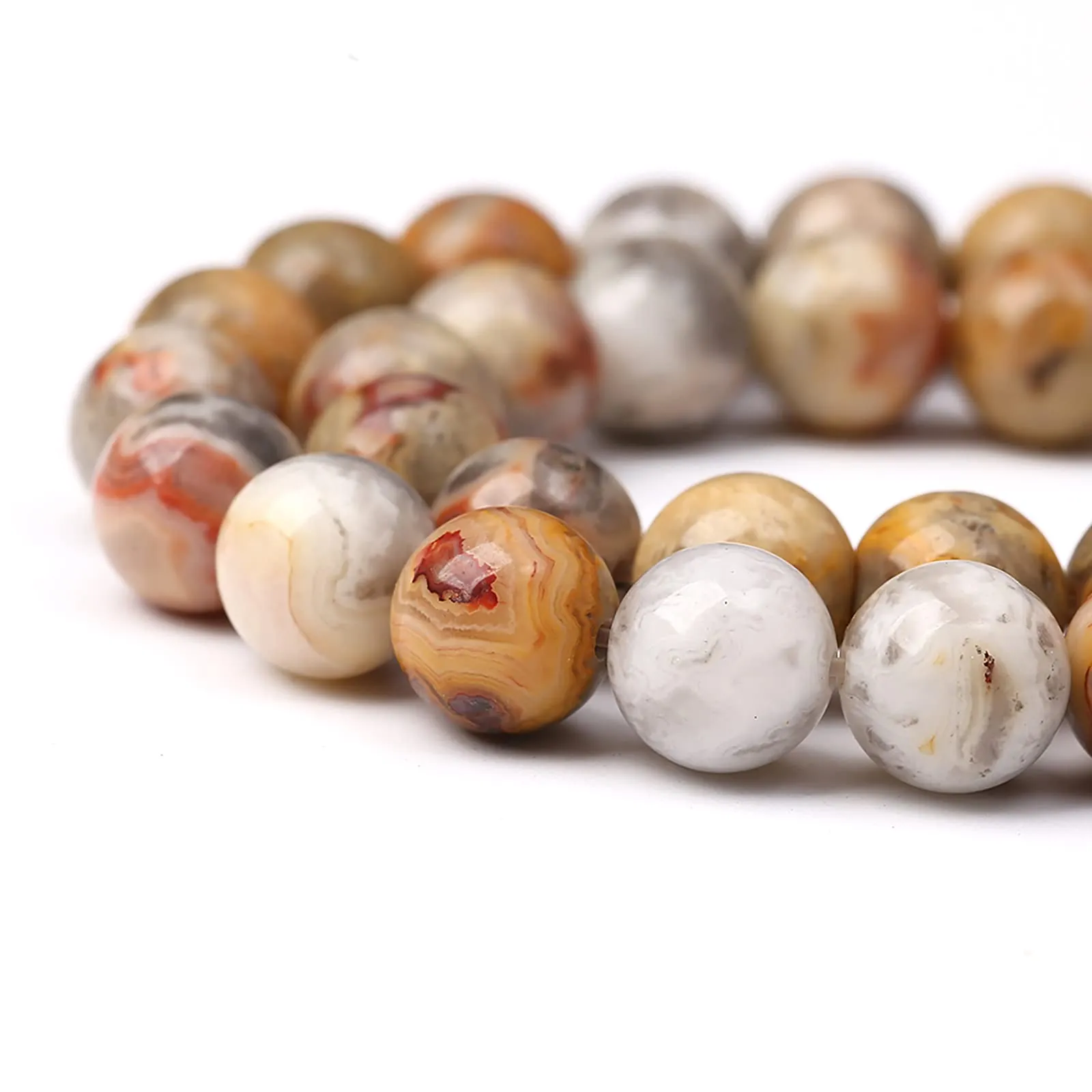 ZXYMLZI 38 Ciondoli in Agata di Pizzo Naturale 10 mm per Gioielli - immagine 4