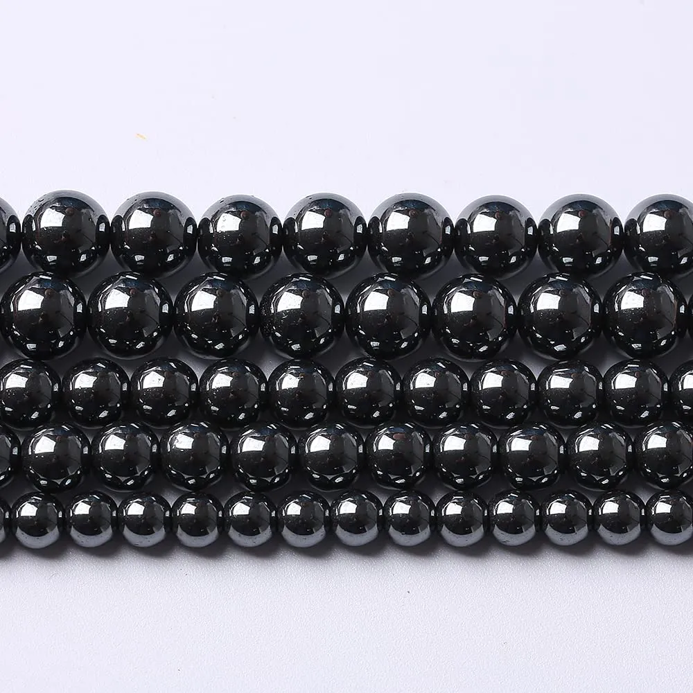 ZXYMLZI 103 Perline in Ematite Nera AAA 4mm per Gioielli e Braccialetti fai da te - immagine 1