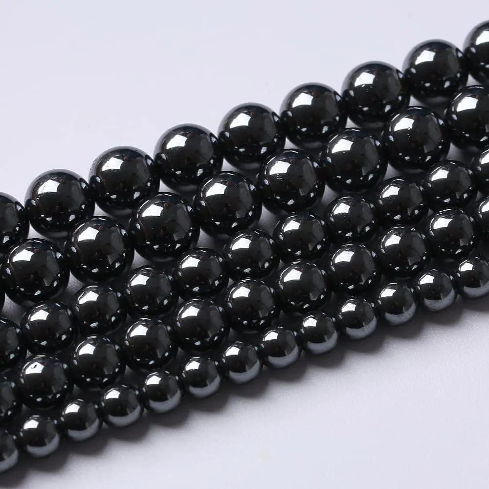 ZXYMLZI 103 Perline in Ematite Nera AAA 4mm per Gioielli e Braccialetti fai da te - immagine 2