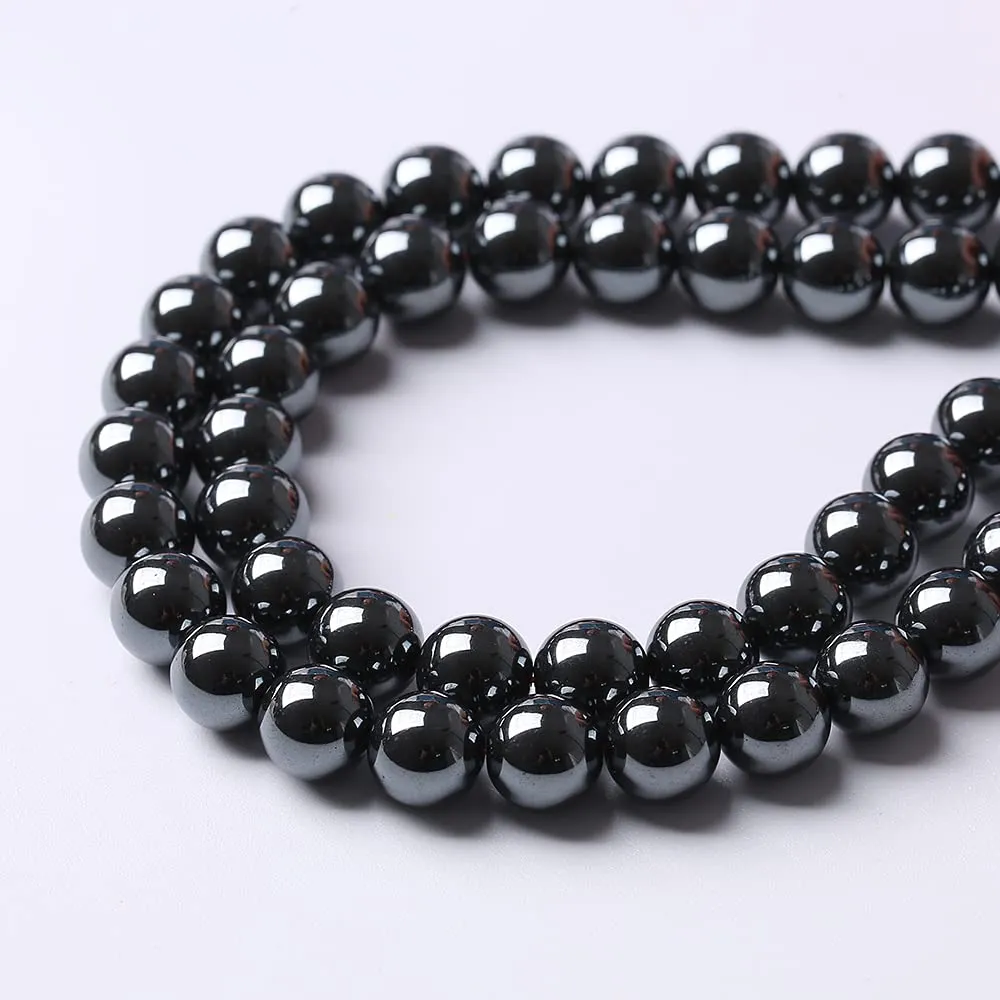 ZXYMLZI 103 Perline in Ematite Nera AAA 4mm per Gioielli e Braccialetti fai da te - immagine 4