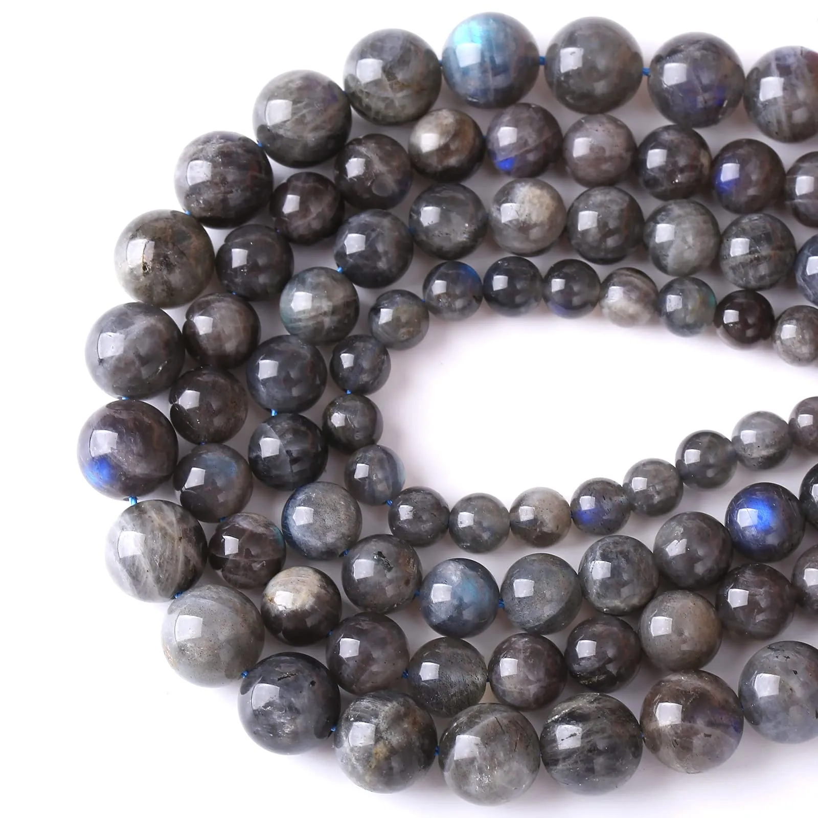 ZXYMLZI 60 Perline in Labradorite Naturale AAA 6mm per Gioielli Fai da Te, 38,1 cm - immagine 5