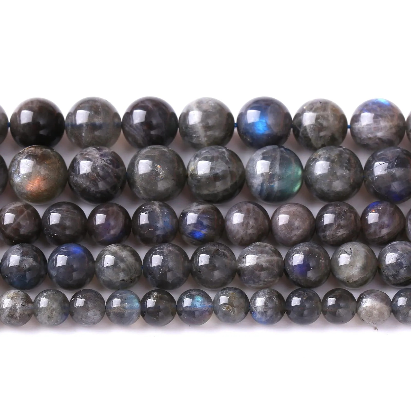 ZXYMLZI 10mm Natural Labradorite Gemstone Beads, 36 Pieces, 15 Inches - immagine 1