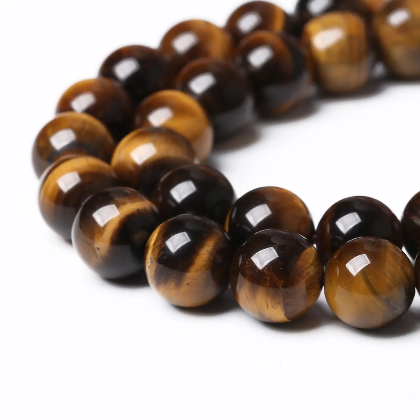 ZXYMLZI 90 Perline Rotonde in Pietra Naturale Occhio di Tigre Gialla, 4 mm - immagine 3