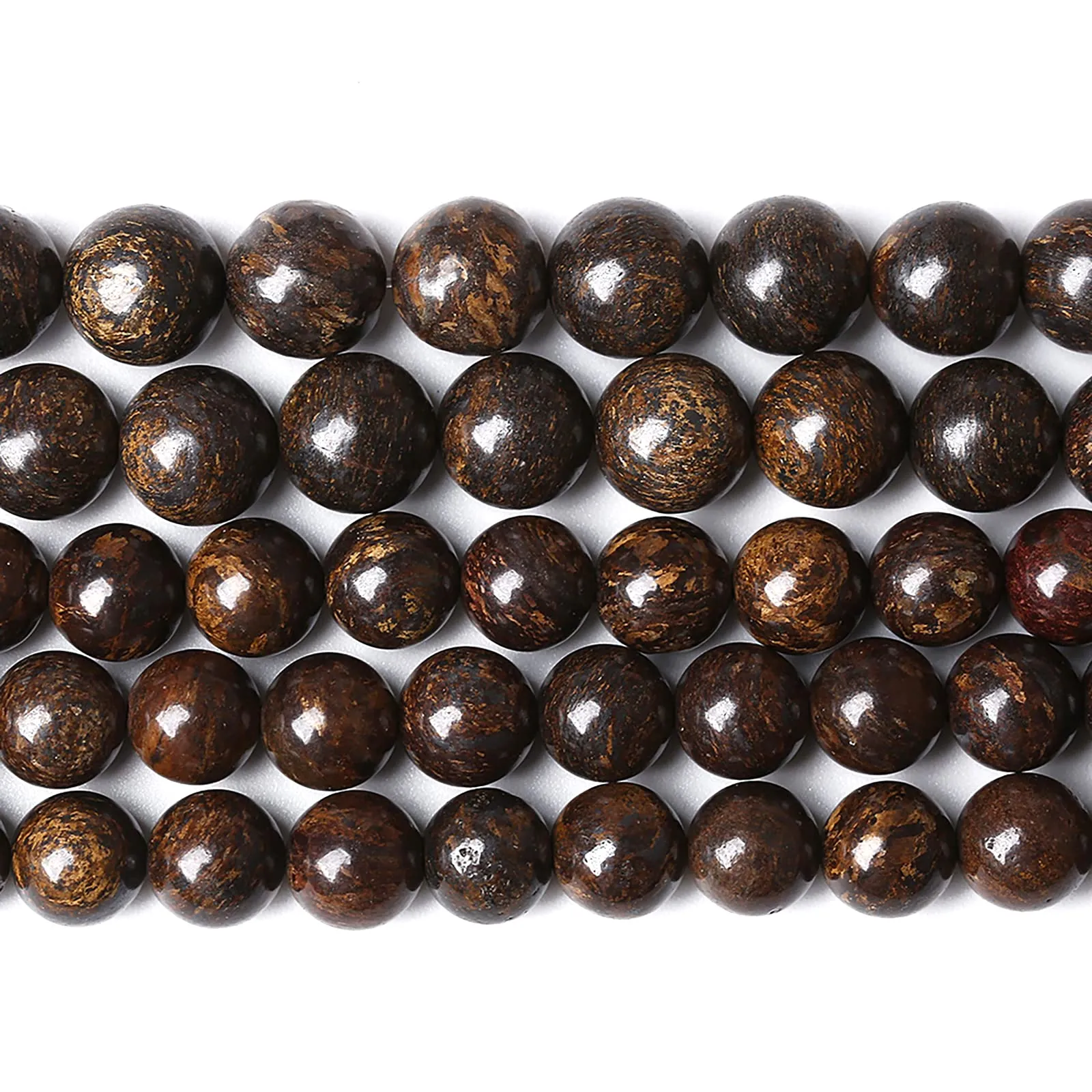 ZXYMLZI Perline in Bronzite Naturale Marrone, 4 mm, 88 Pezzi - immagine 1