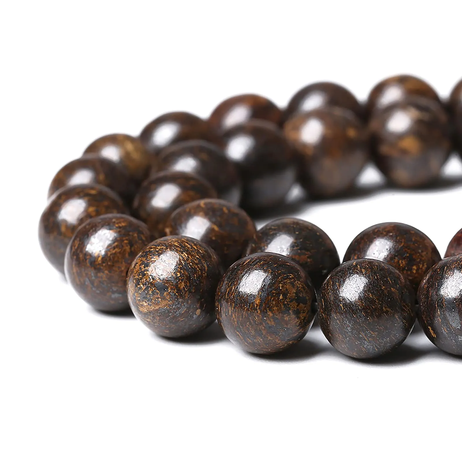 ZXYMLZI Perline in Bronzite Naturale Marrone, 4 mm, 88 Pezzi - immagine 3