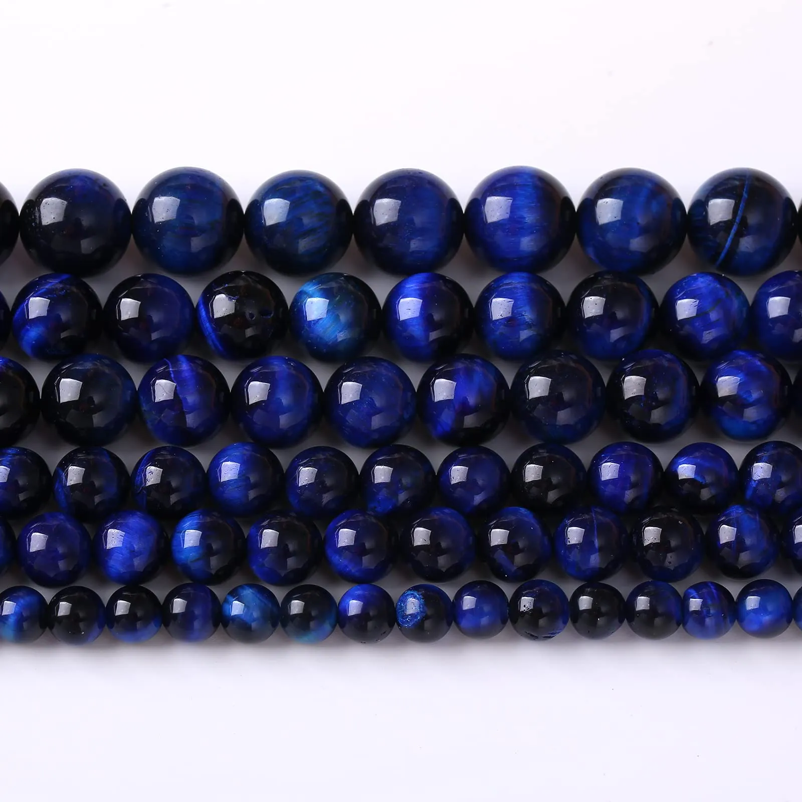 ZXYMLZI Perline in pietra naturale di lapislazzuli e occhio di tigre, rotonde, 4 mm, 90 pezzi - immagine 1