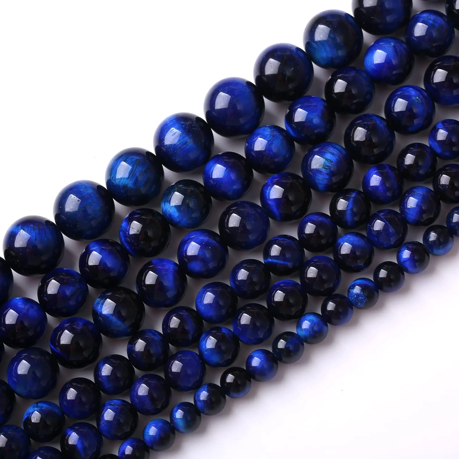 ZXYMLZI Perline in pietra naturale di lapislazzuli e occhio di tigre, rotonde, 4 mm, 90 pezzi - immagine 2