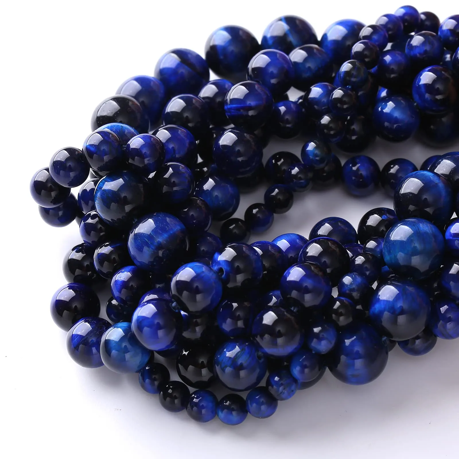 ZXYMLZI Perline in pietra naturale di lapislazzuli e occhio di tigre, rotonde, 4 mm, 90 pezzi - immagine 6
