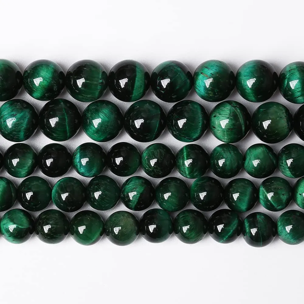 ZXYMLZI 90 Perline in Pietra Naturale Occhio di Tigre Verde, 4 mm - immagine 1