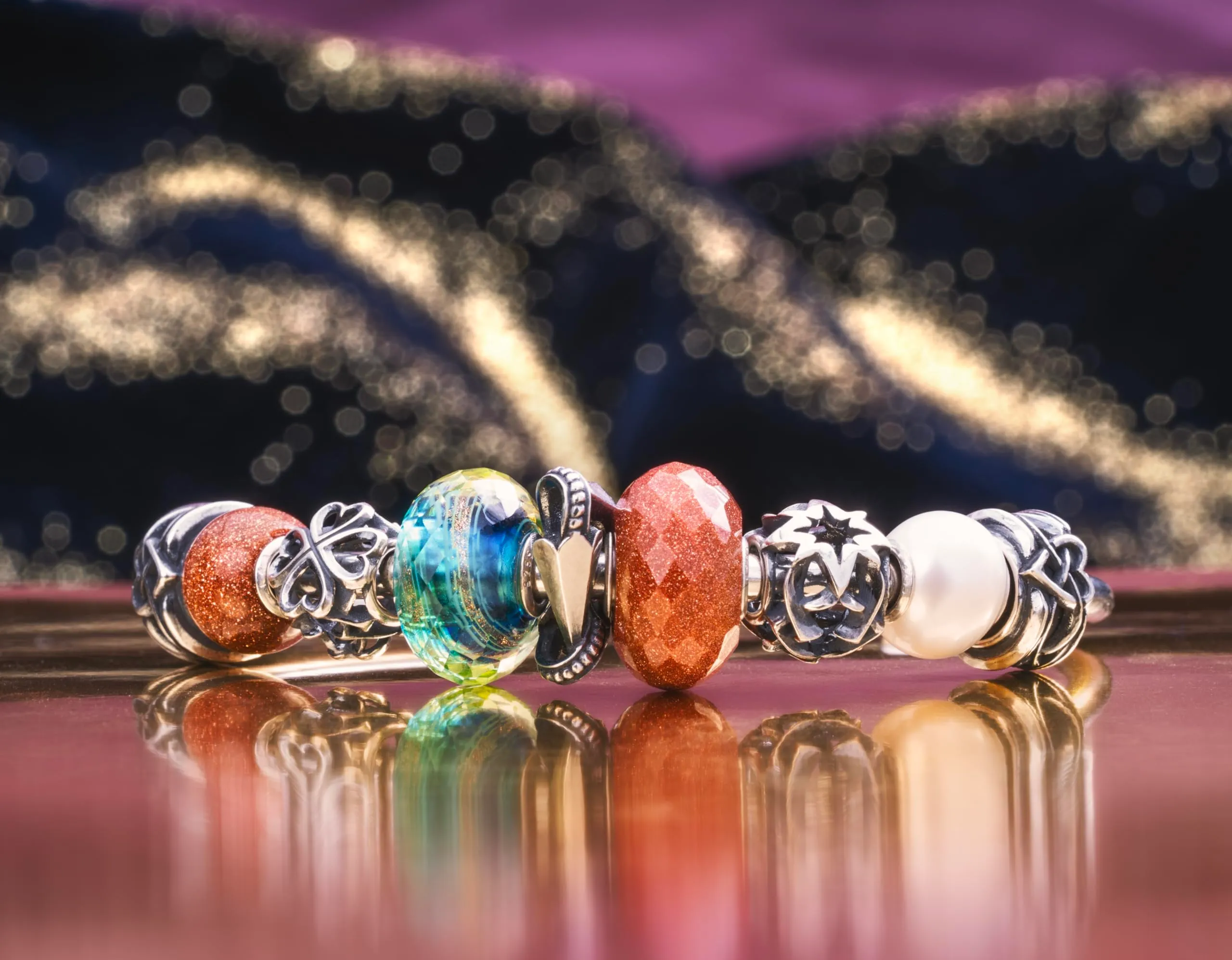 Trollbeads Collezione Invernale Suoni di Armonia e Perline d'Amore, Argento Sterling e Oro Giallo - immagine 3