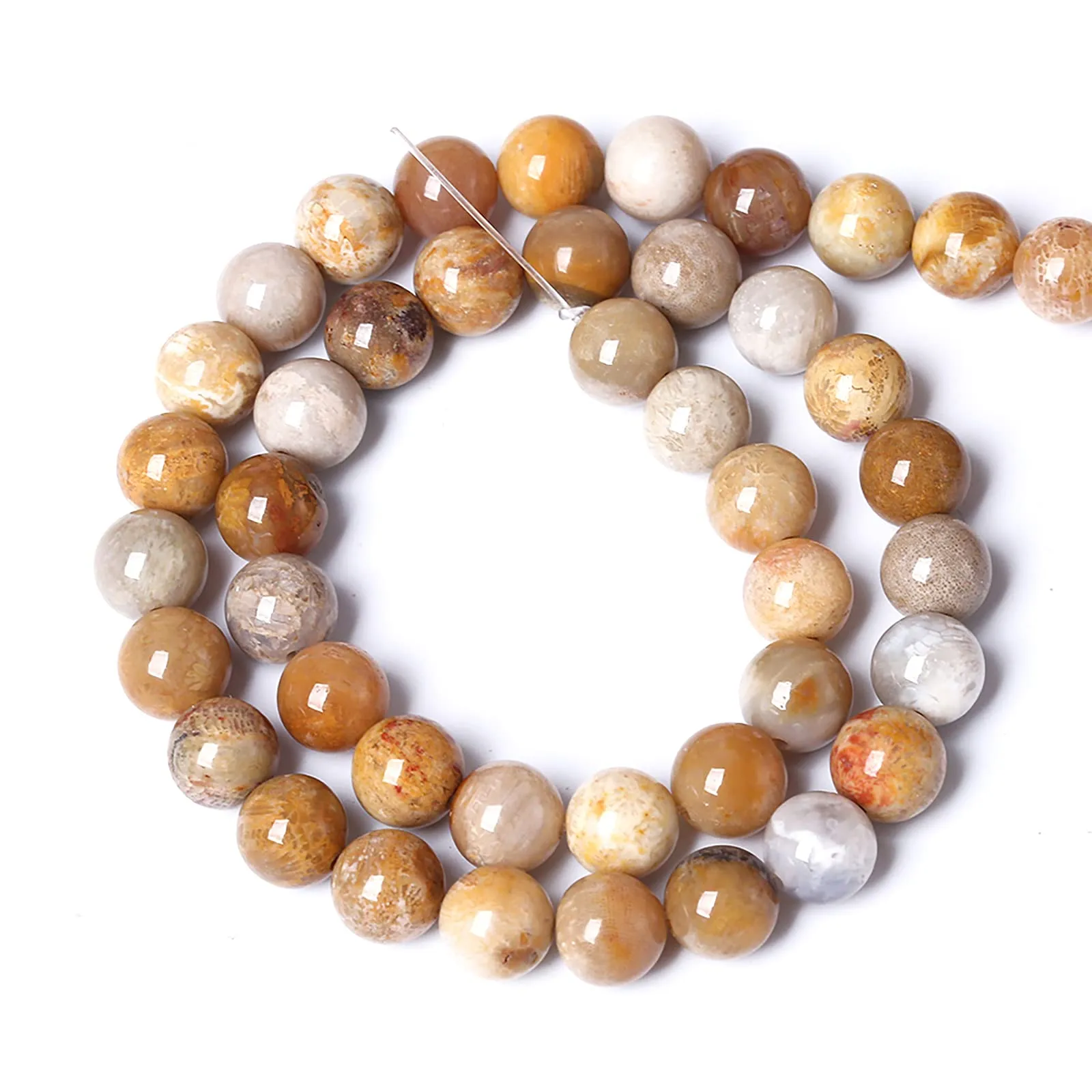 ZXYMLZI Perline in Giada Corallo 4mm, 180 Pezzi, 2 Fili - immagine 5