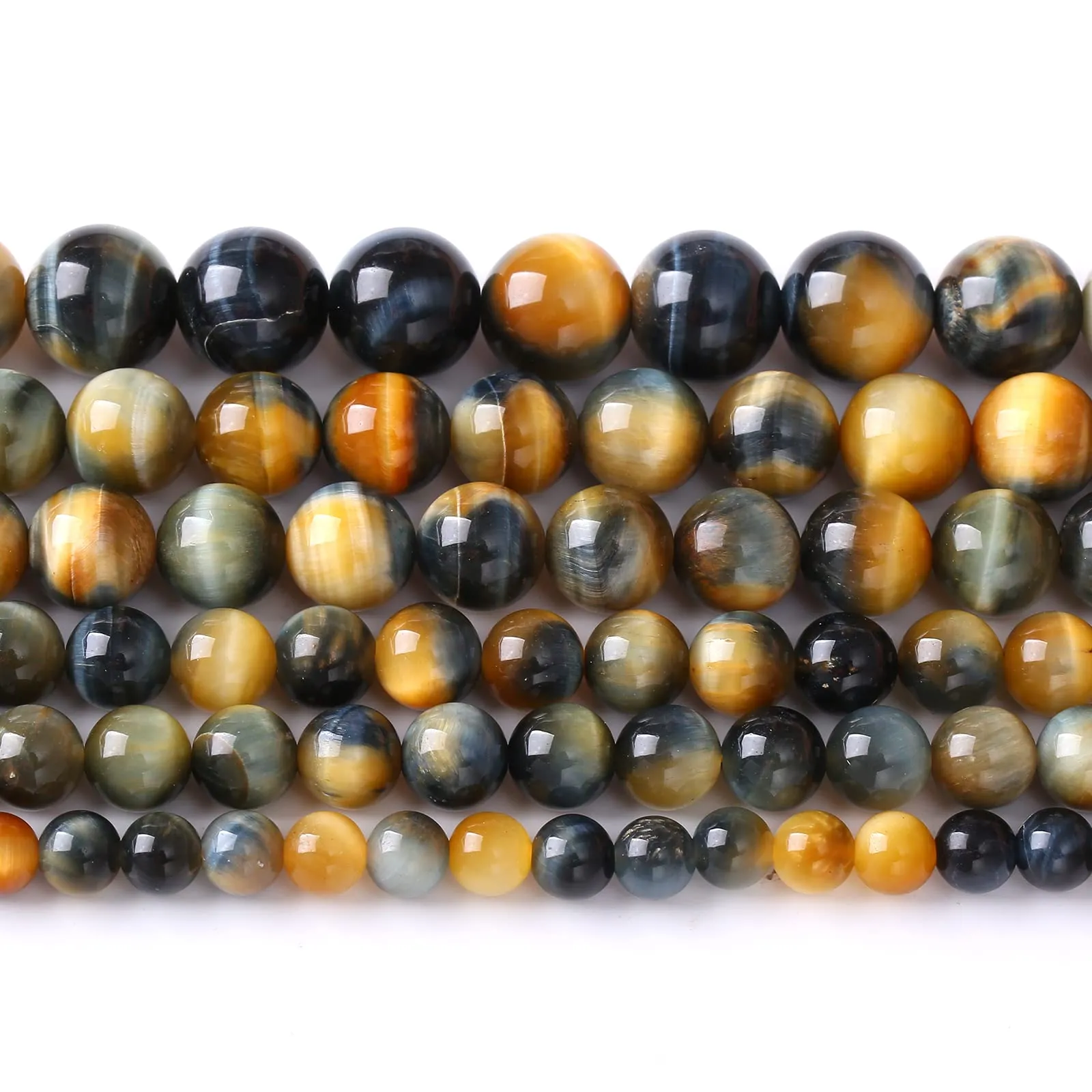 ZXYMLZI Perline Occhio di Tigre Blu Sogno, Pietra Naturale Rotonda 6mm, 120 Pezzi - immagine 1