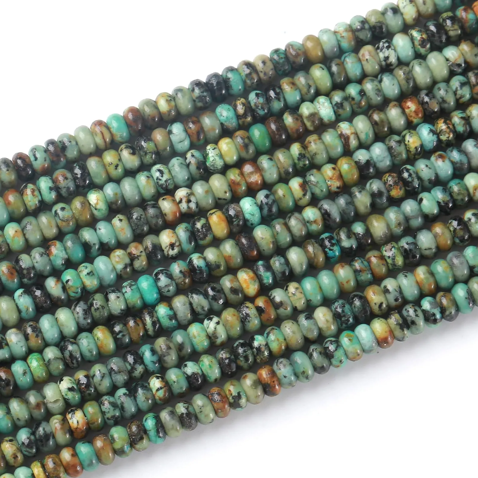 ZXYMLZI Perline in Turchese Africano Naturale, 2 x 4 mm, 150 Pezzi - immagine 4