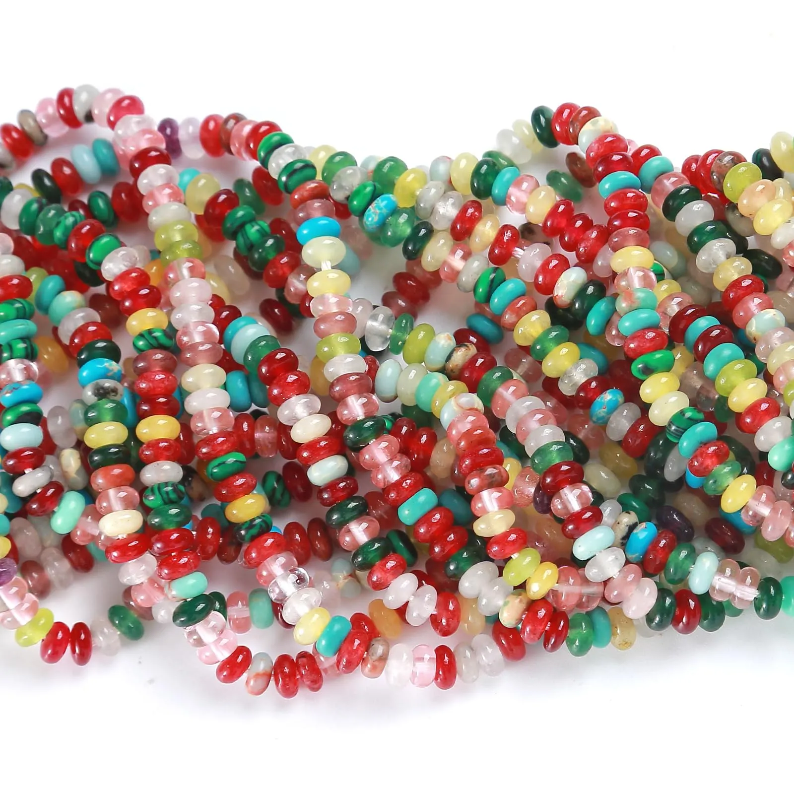 ZXYMLZI Perline in Pietra Naturale Colorata, 2 x 4 mm, 150 Pezzi - immagine 2
