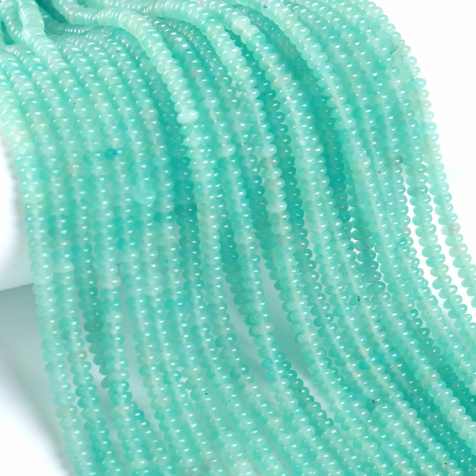 ZXYMLZI Perline in Giada Naturale Azzurra, 2 x 4 mm, 150 Pezzi - immagine 1