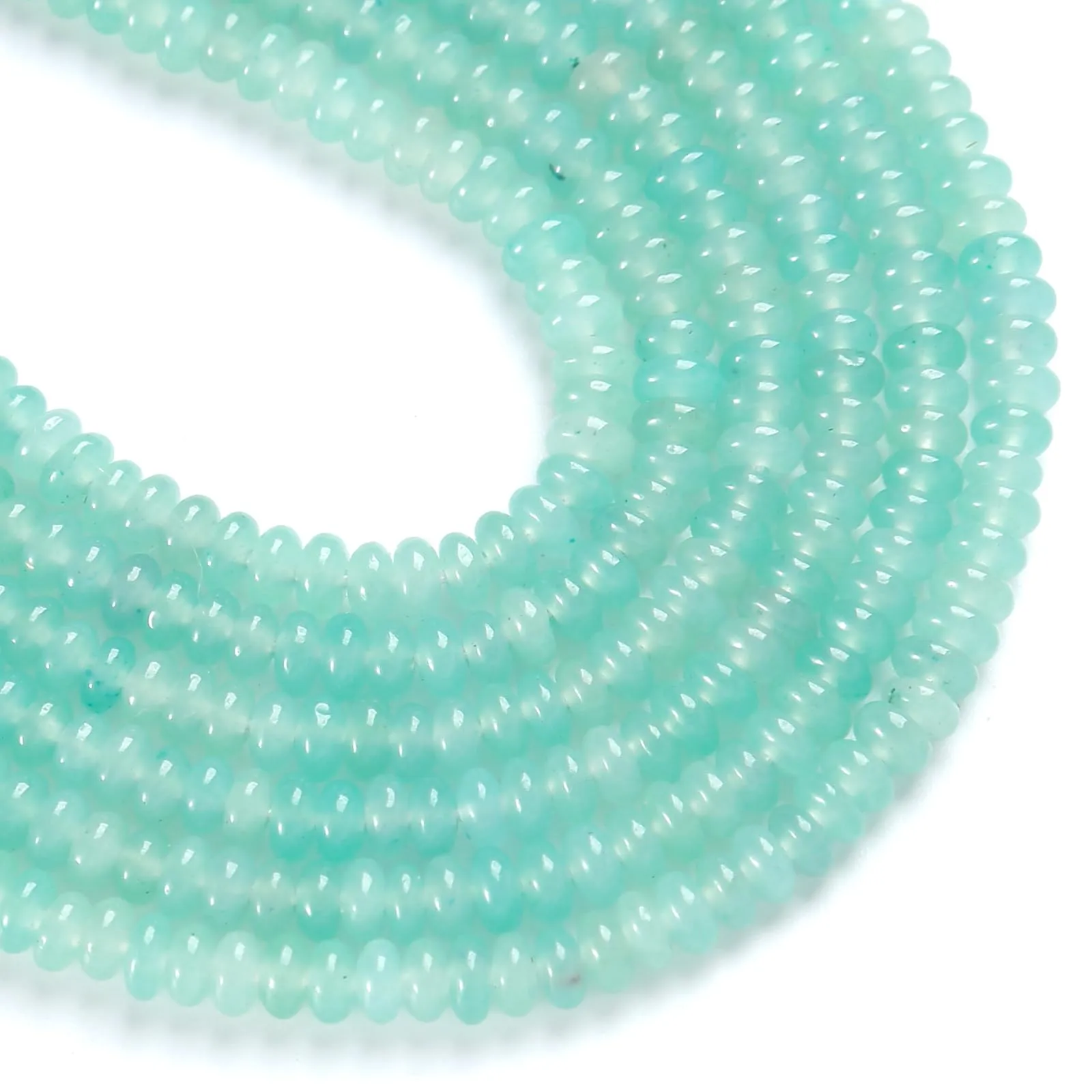 ZXYMLZI Perline in Giada Naturale Azzurra, 2 x 4 mm, 150 Pezzi - immagine 2