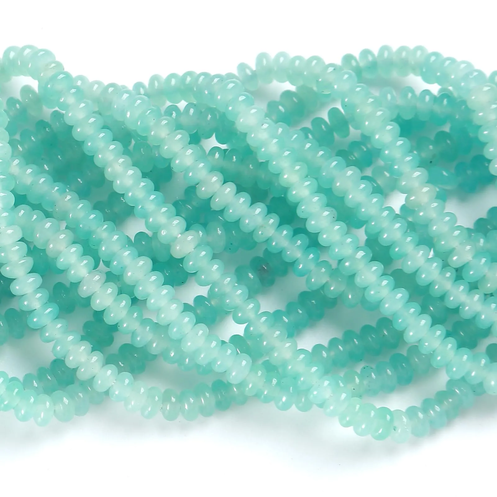 ZXYMLZI Perline in Giada Naturale Azzurra, 2 x 4 mm, 150 Pezzi - immagine 3