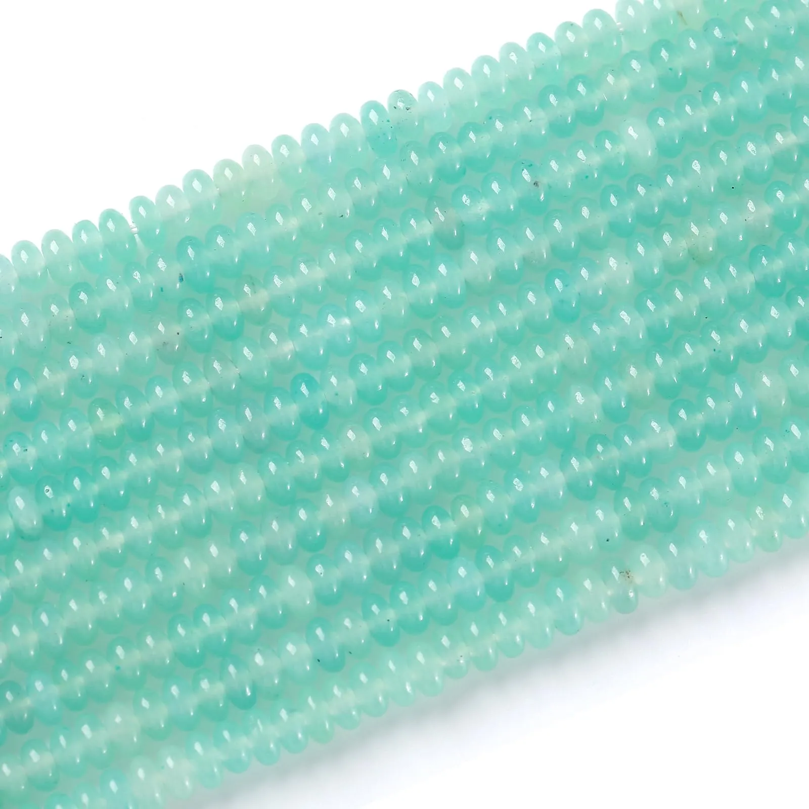 ZXYMLZI Perline in Giada Naturale Azzurra, 2 x 4 mm, 150 Pezzi - immagine 4