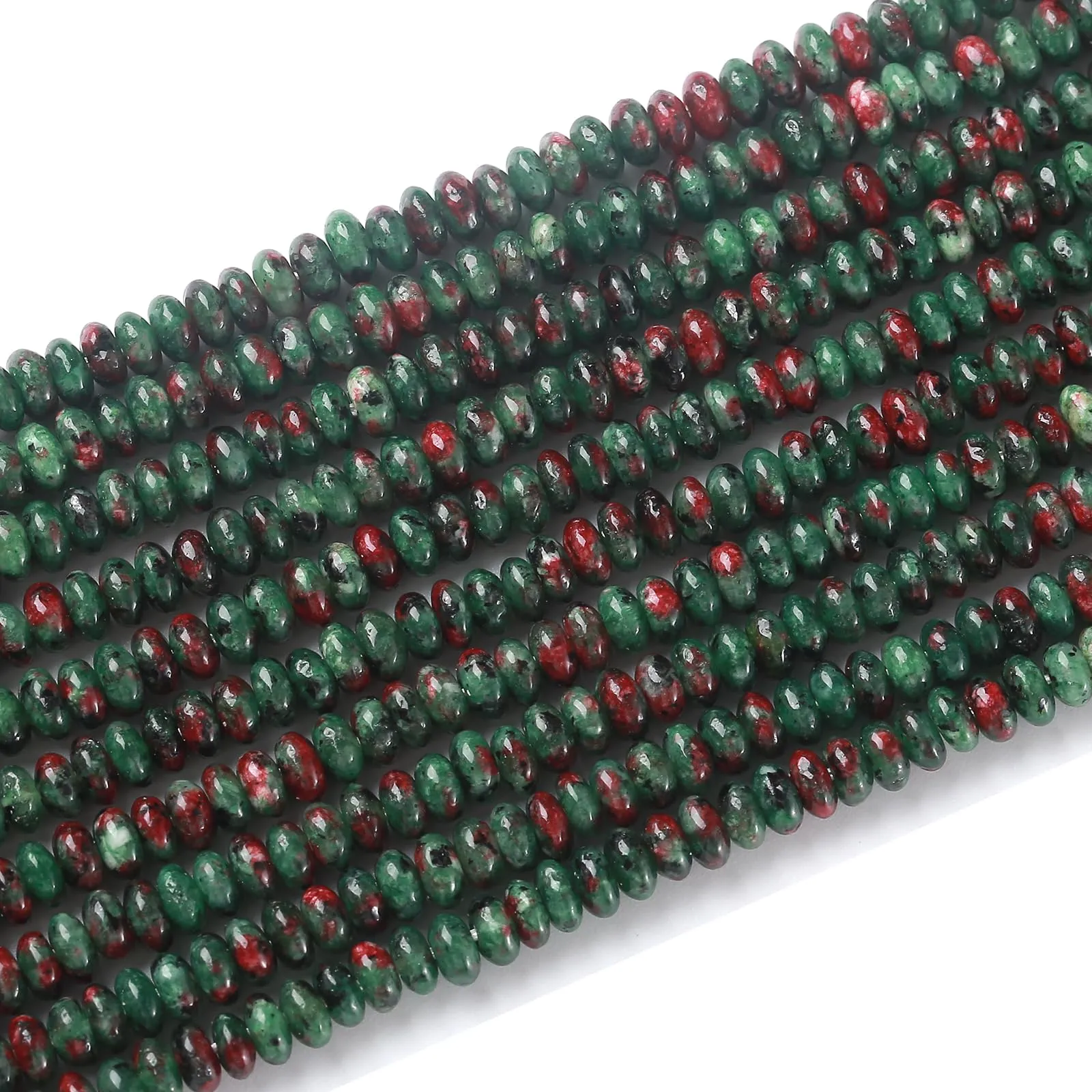 ZXYMLZI 150 Perline in Epidoto Zoisite Naturale, 2 x 4 mm, a Rondelle - immagine 4