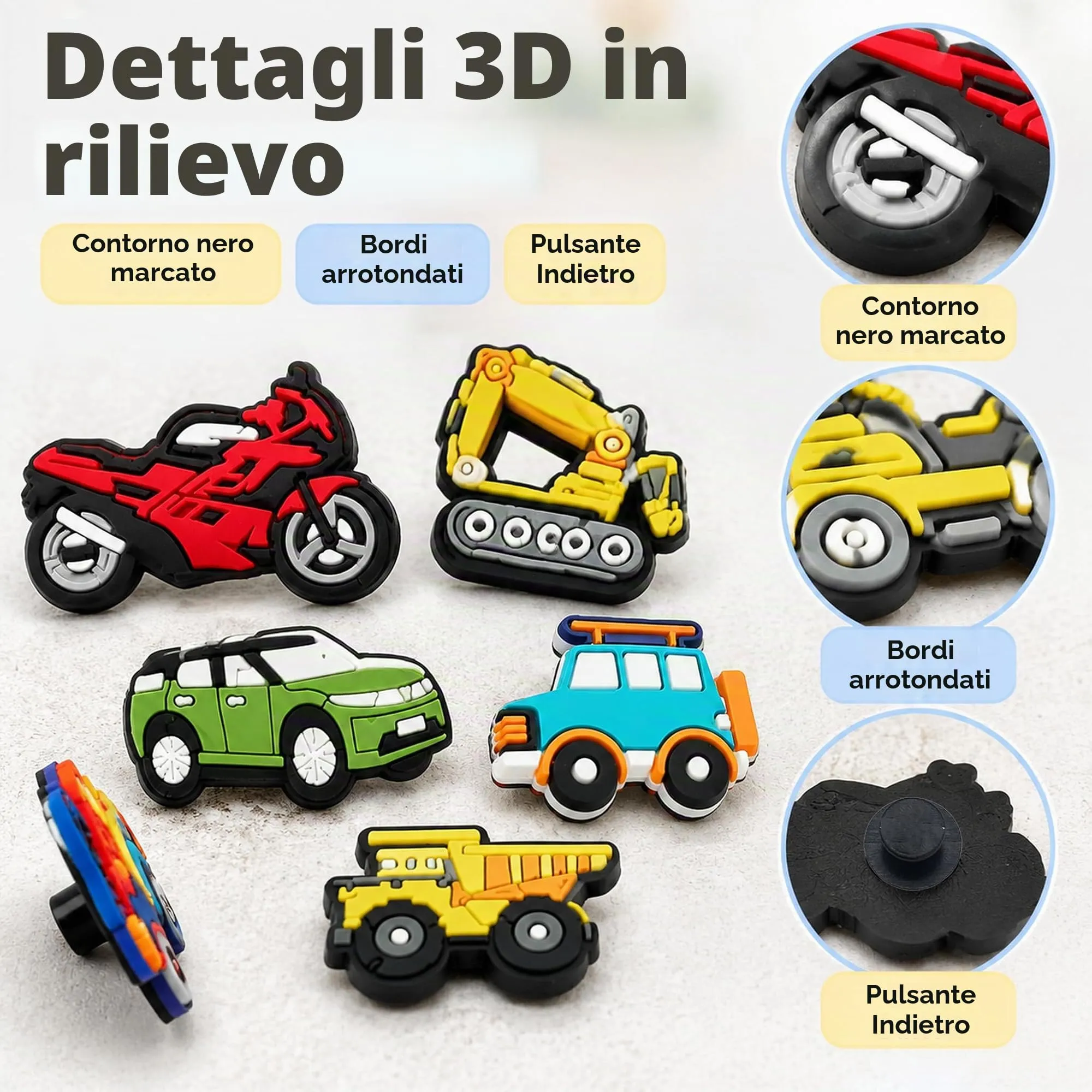 Ruiaqer 34 Spille per Scarpe Escavatore in PVC per Bambini, Taglia M - immagine 6
