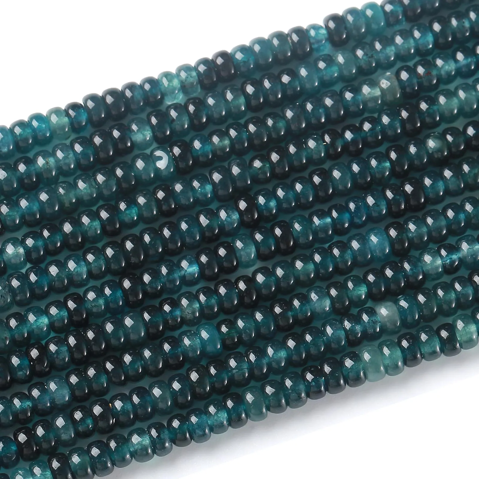 ZXYMLZI 150 Perline in Giada Naturale Blu Scuro, 2 x 4 mm - immagine 3