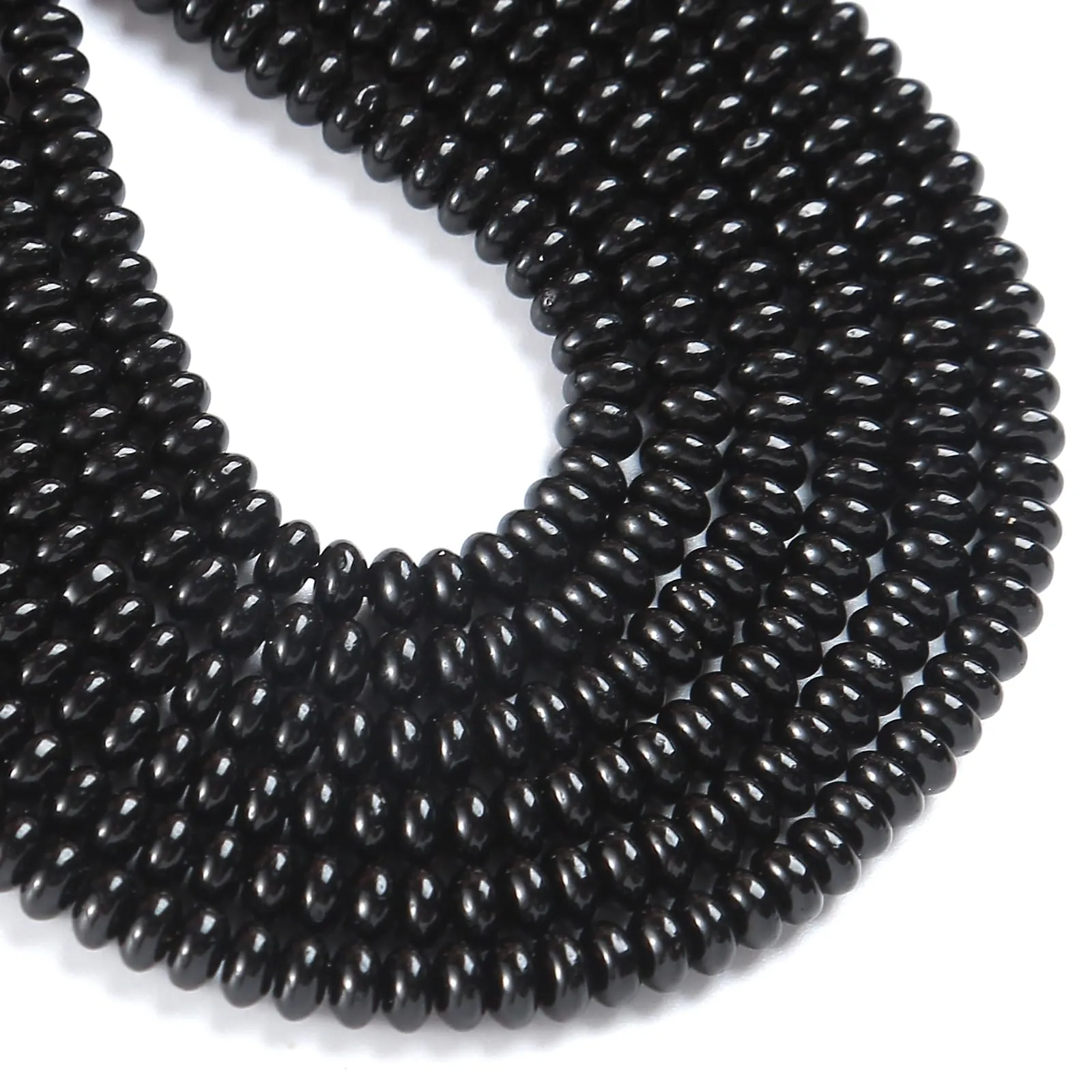 ZXYMLZI 150 Perline in Agata Nera Naturale, 2 x 4 mm - immagine 2