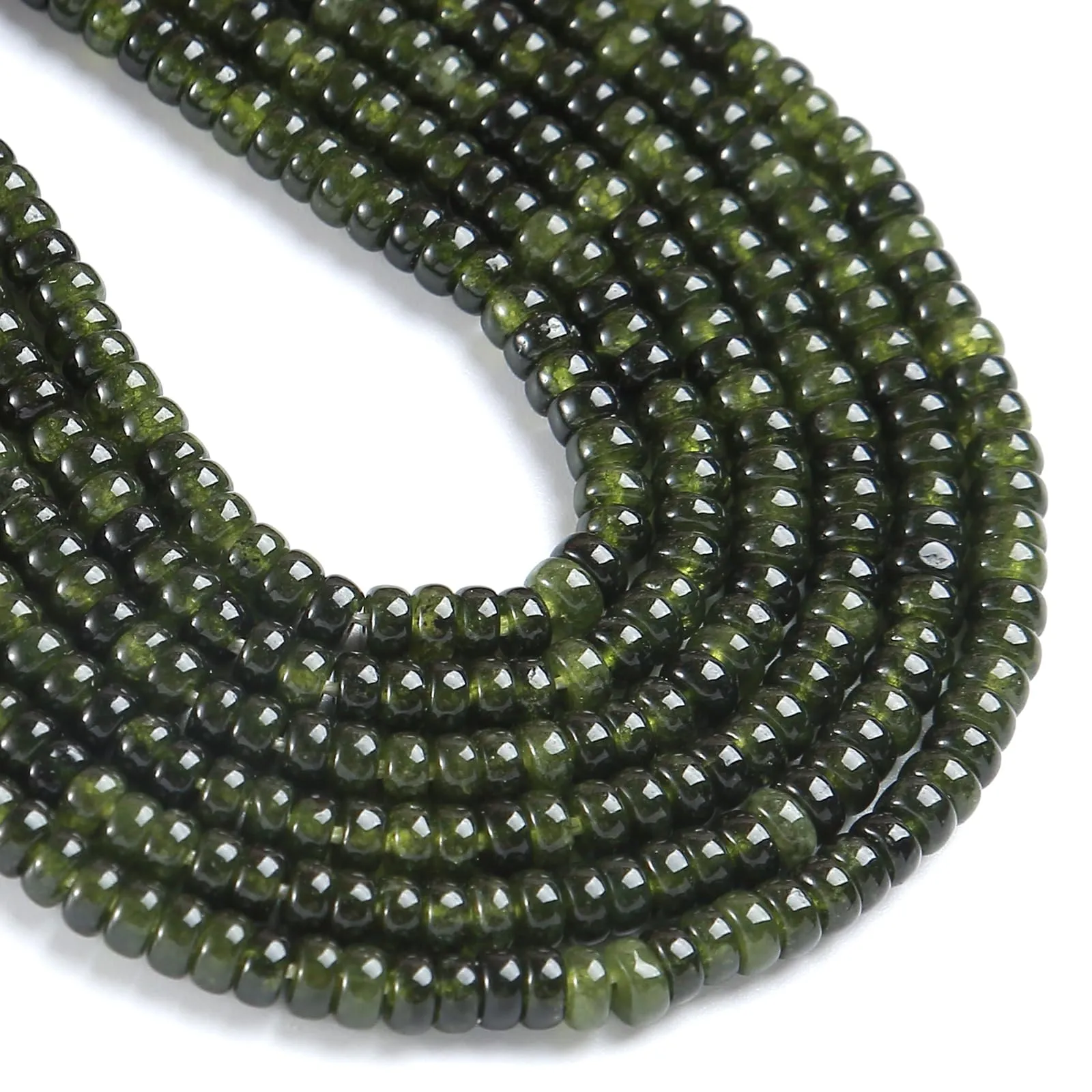 ZXYMLZI Perline in Granato Verde Naturale, 2 x 4 mm, 150 Pezzi - immagine 1