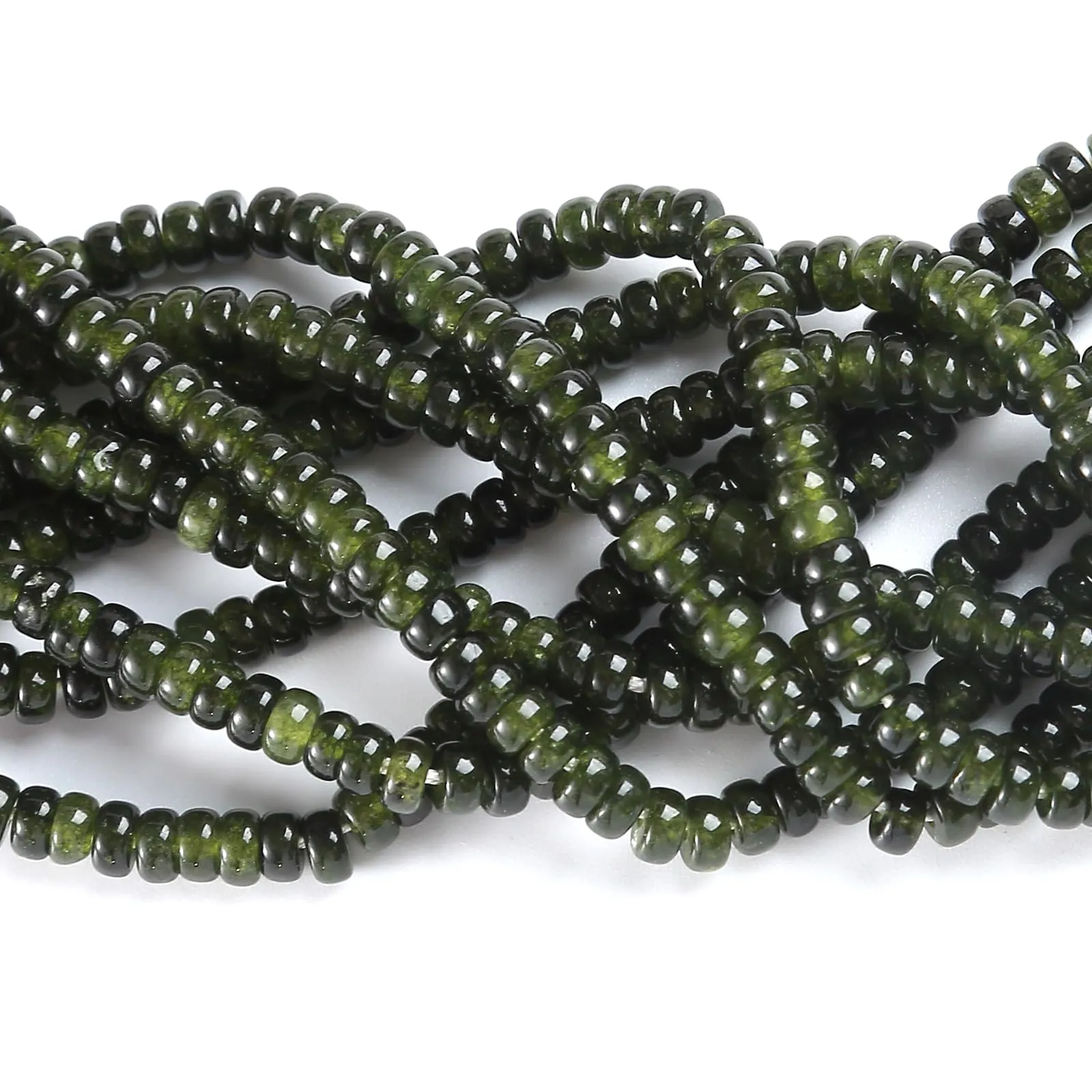 ZXYMLZI Perline in Granato Verde Naturale, 2 x 4 mm, 150 Pezzi - immagine 4