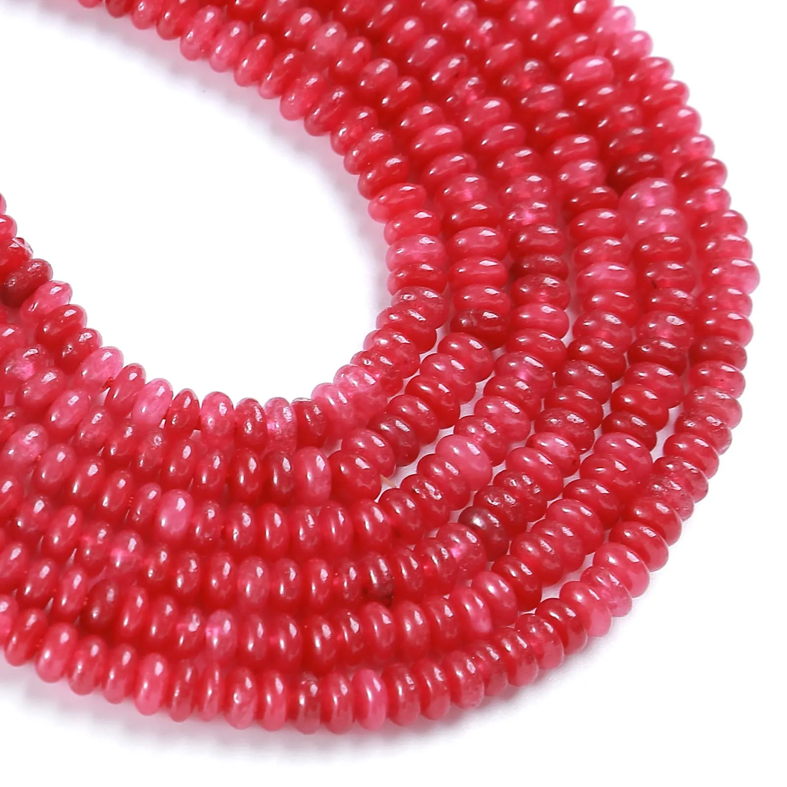 ZXYMLZI 150 Perline in Giada Rossa Naturale, 2 x 4 mm - immagine 1