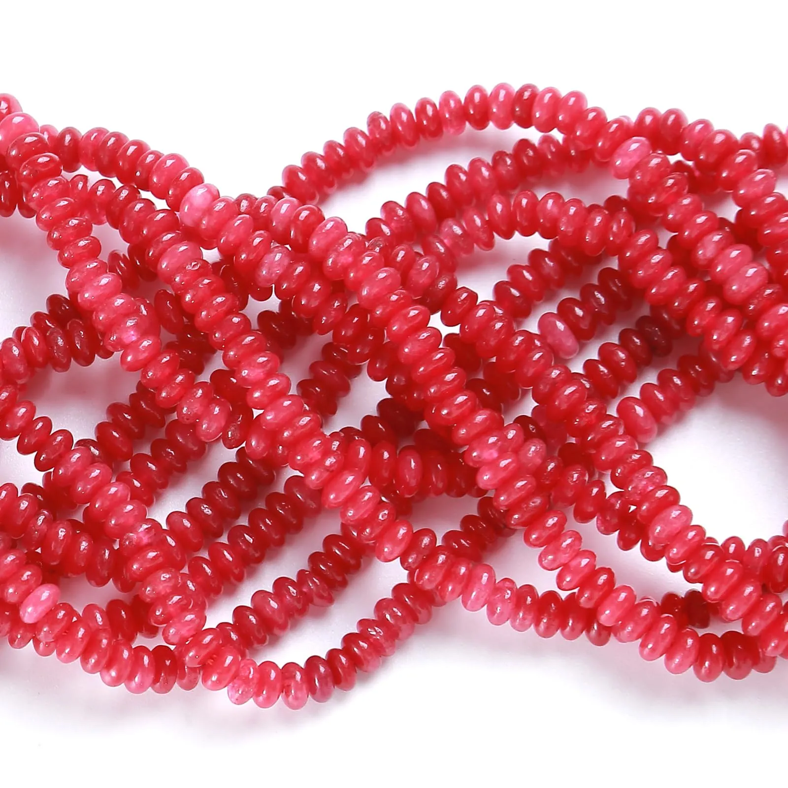 ZXYMLZI 150 Perline in Giada Rossa Naturale, 2 x 4 mm - immagine 3