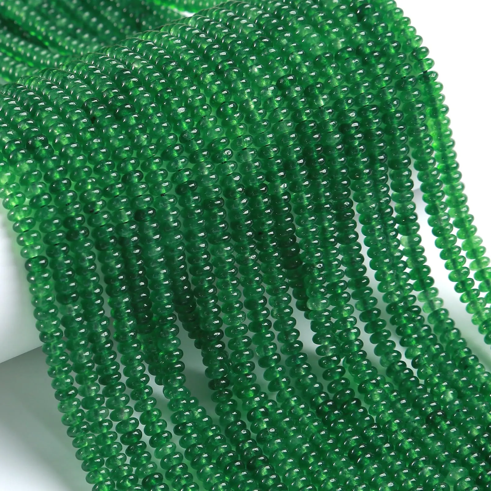ZXYMLZI 150 Perline in Giada Verde Naturale, 2 x 4 mm - immagine 1