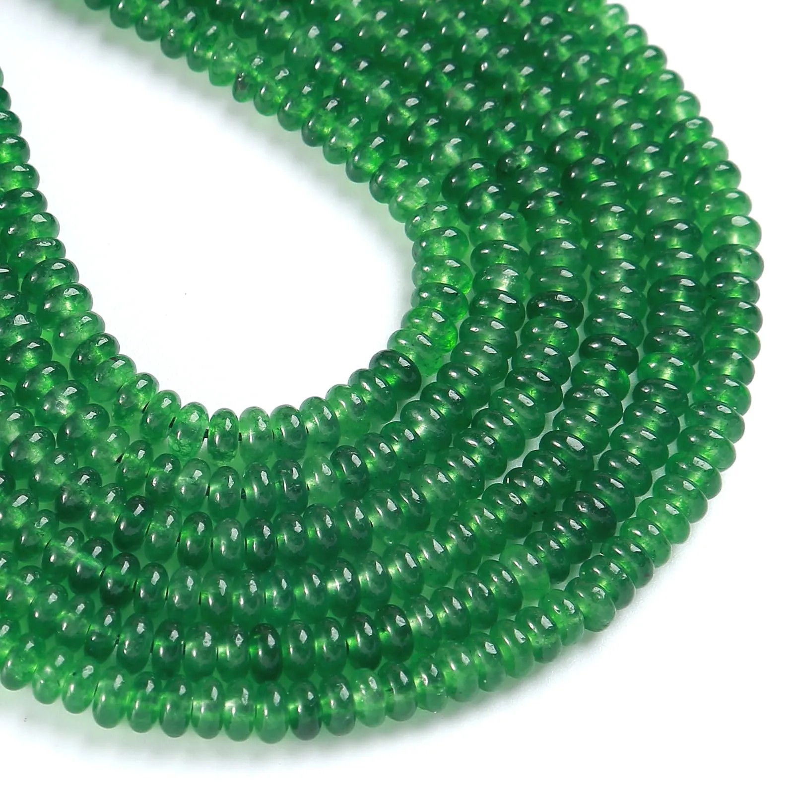 ZXYMLZI 150 Perline in Giada Verde Naturale, 2 x 4 mm - immagine 2