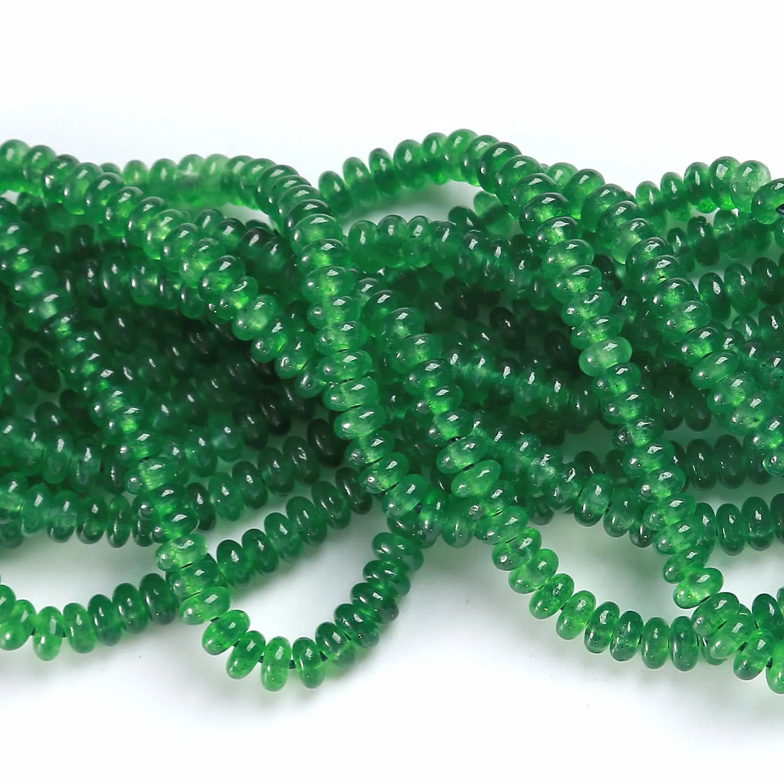 ZXYMLZI 150 Perline in Giada Verde Naturale, 2 x 4 mm - immagine 3
