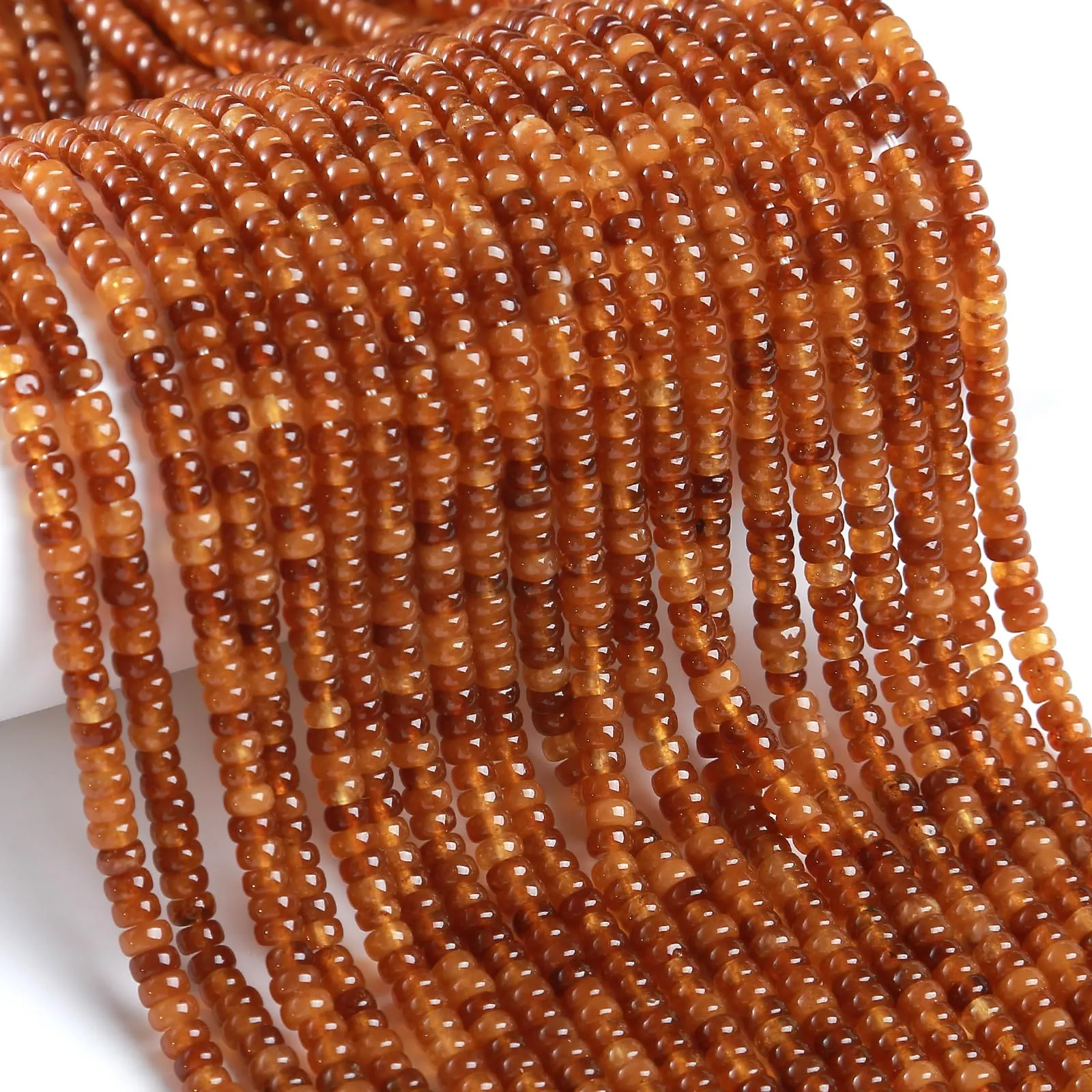 ZXYMLZI Perline in Tormalina Oro Naturale, 2 x 4 mm, 150 Pezzi - immagine 2