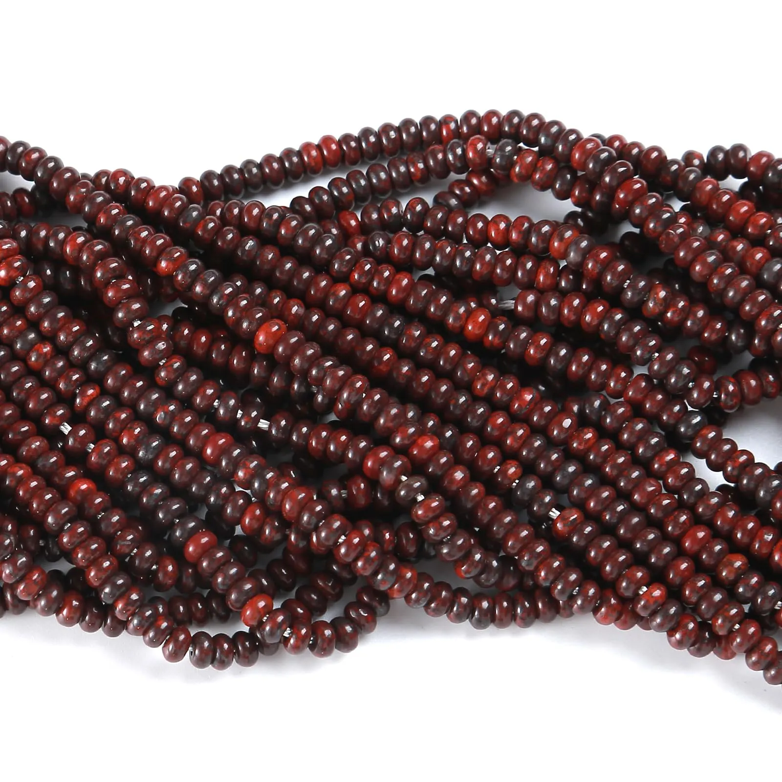 ZXYMLZI Perline in Ossidiana Mogano Naturale, 2 x 4 mm, 150 Pezzi - immagine 3