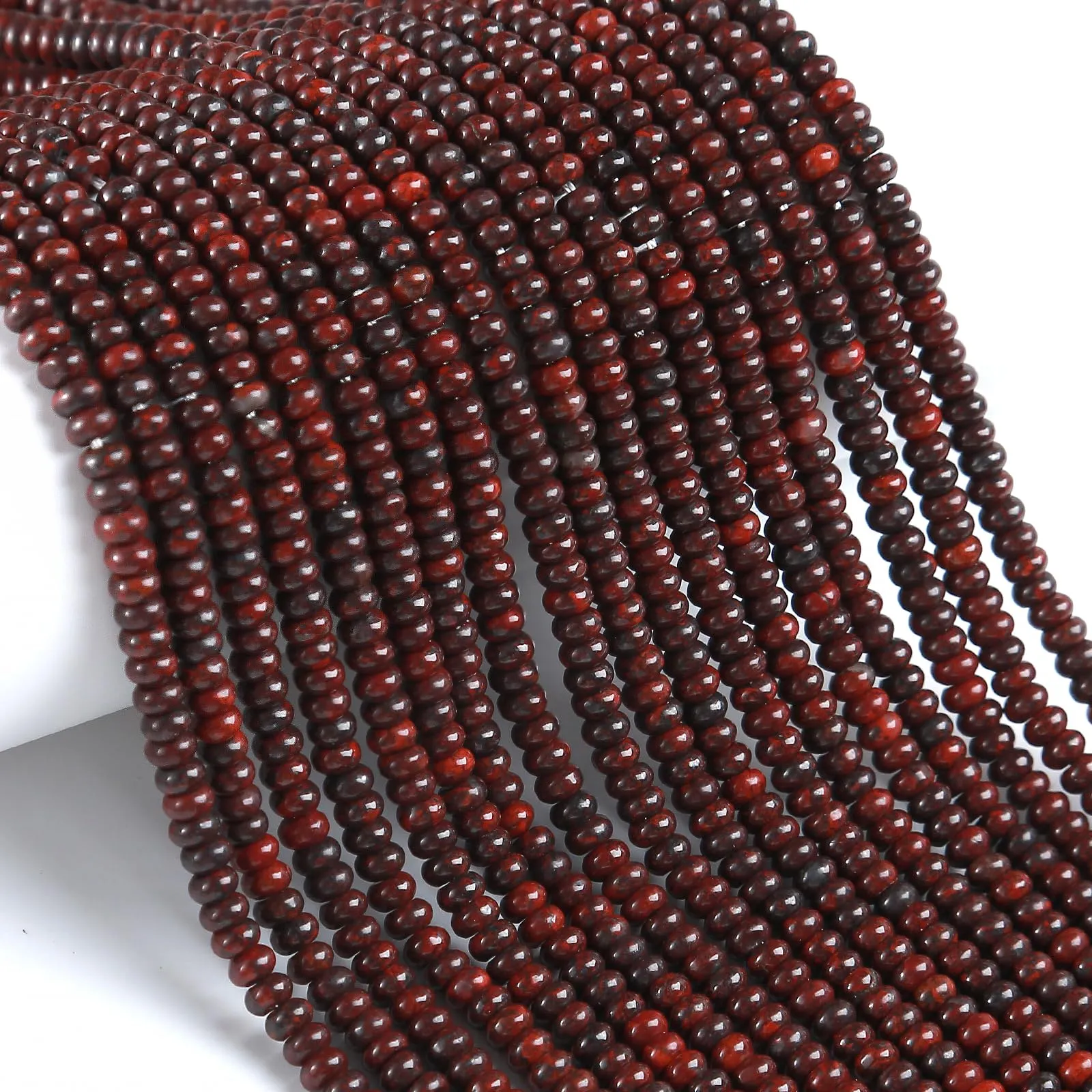 ZXYMLZI Perline in Ossidiana Mogano Naturale, 2 x 4 mm, 150 Pezzi - immagine 4