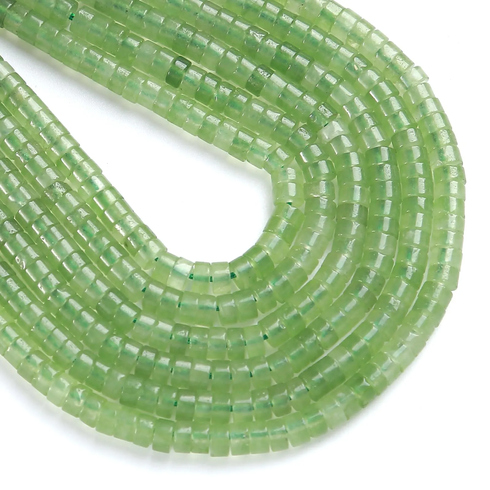 ZXYMLZI Perline in Prehnite Verde Naturale, 2x4 mm, 150 Pezzi - immagine 1
