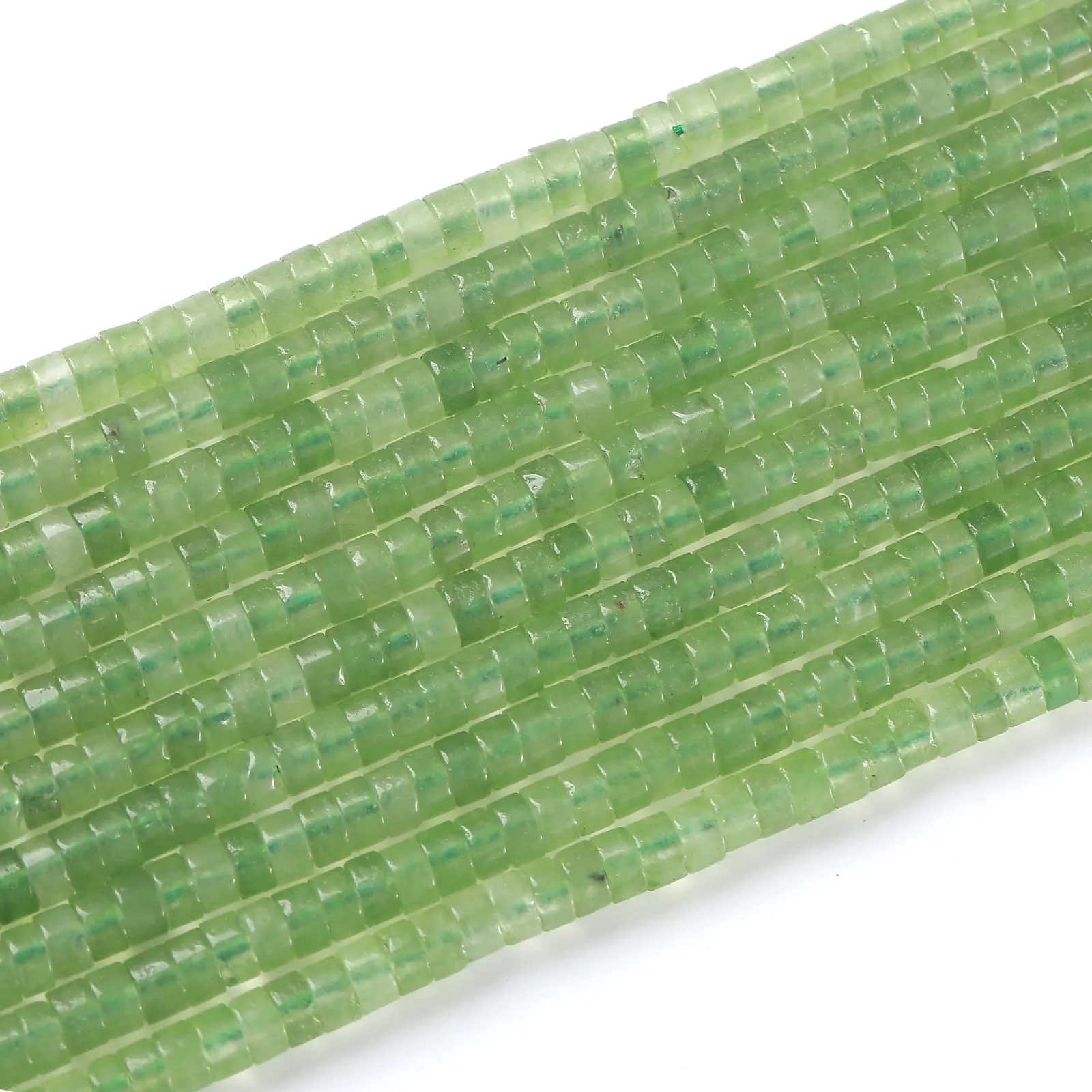 ZXYMLZI Perline in Prehnite Verde Naturale, 2x4 mm, 150 Pezzi - immagine 3