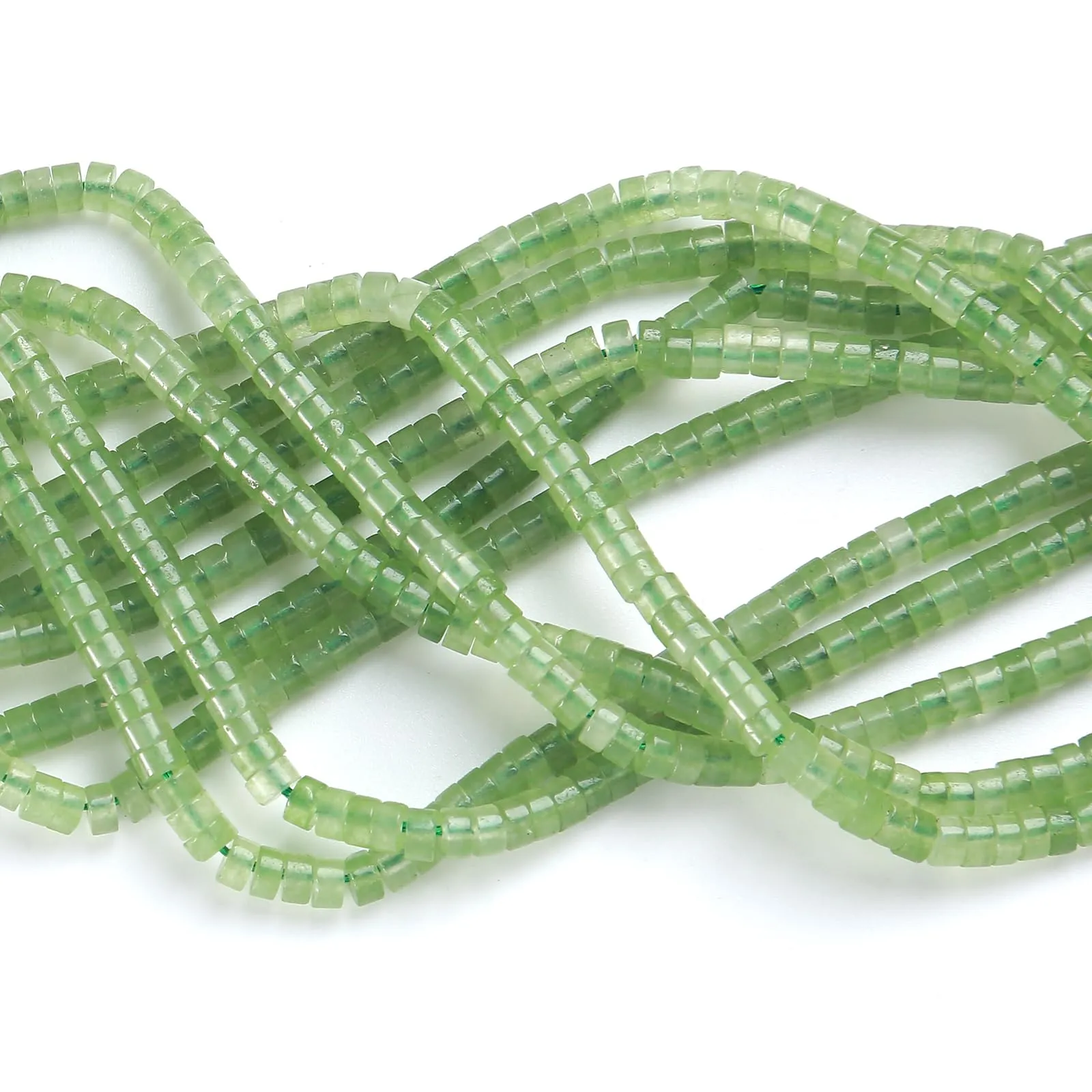 ZXYMLZI Perline in Prehnite Verde Naturale, 2x4 mm, 150 Pezzi - immagine 4