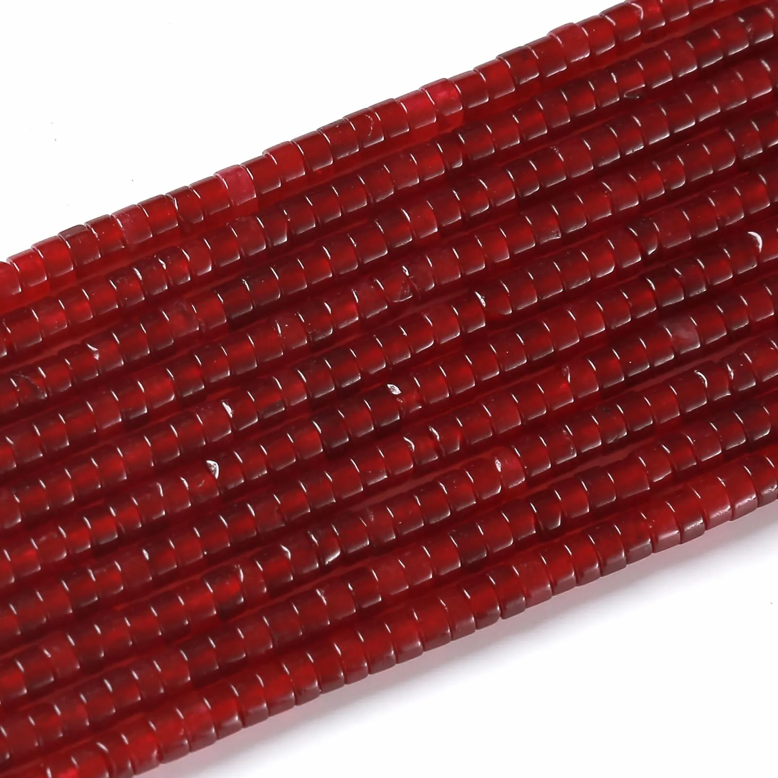 ZXYMLZI 150 Perline in Granato Naturale, 2 x 4 mm, Forma a Tubo per Creazione di Gioielli - immagine 2