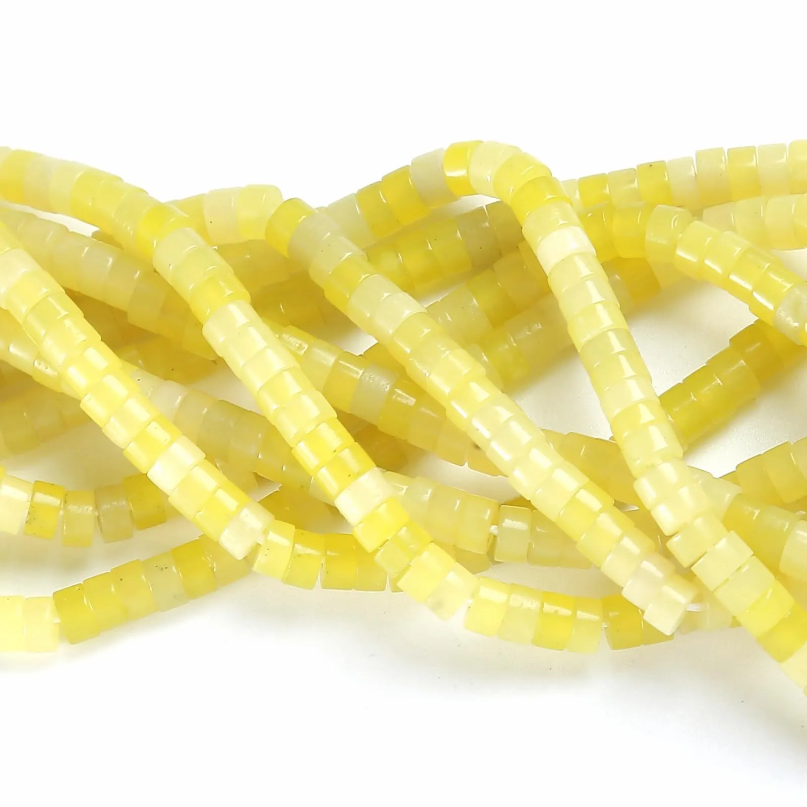 ZXYMLZI Perline in Giada Naturale Limone, 2 x 4 mm, 150 Pezzi - immagine 2
