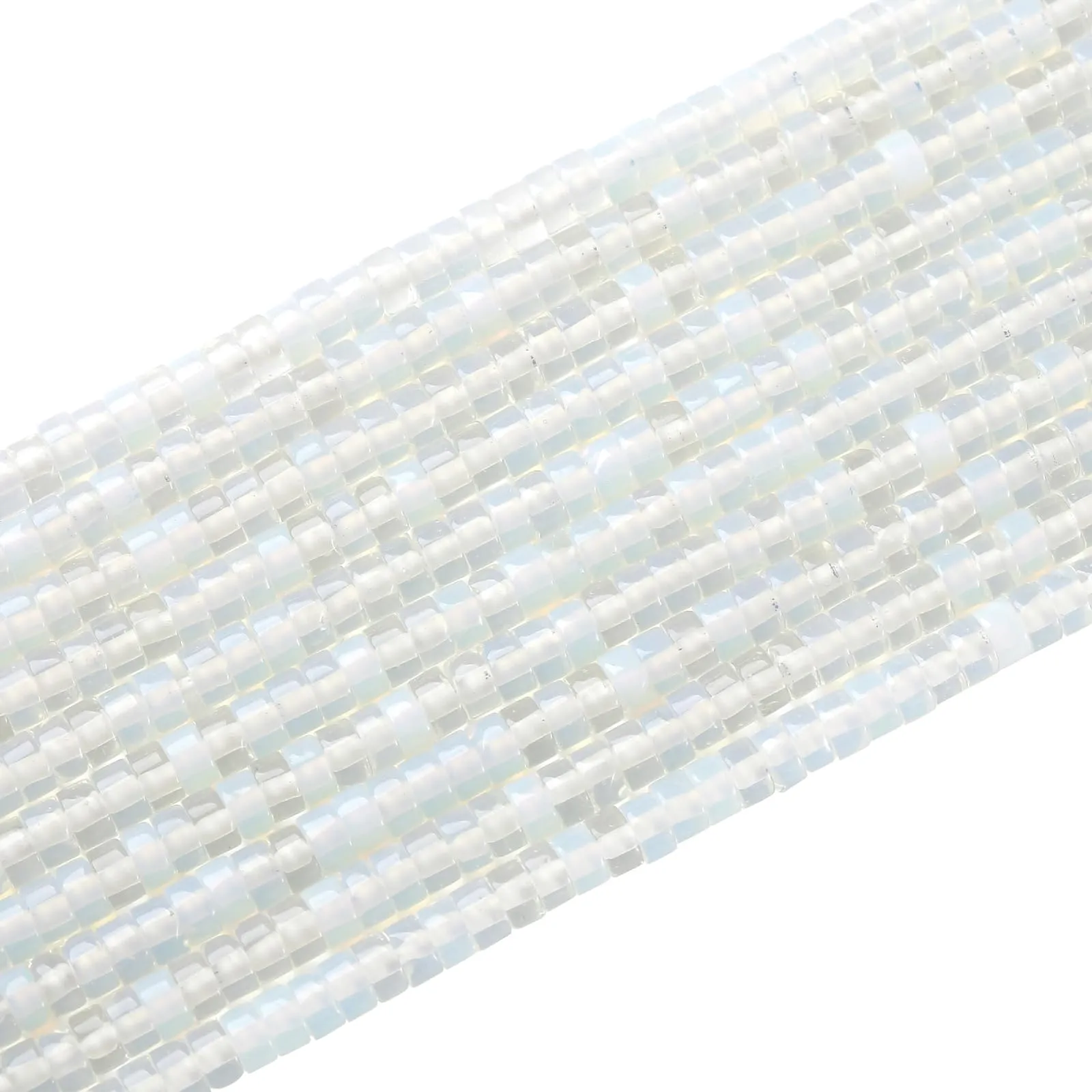 ZXYMLZI Opale Bianco Naturale Perle a Tubo 2x4mm AA41 - immagine 1