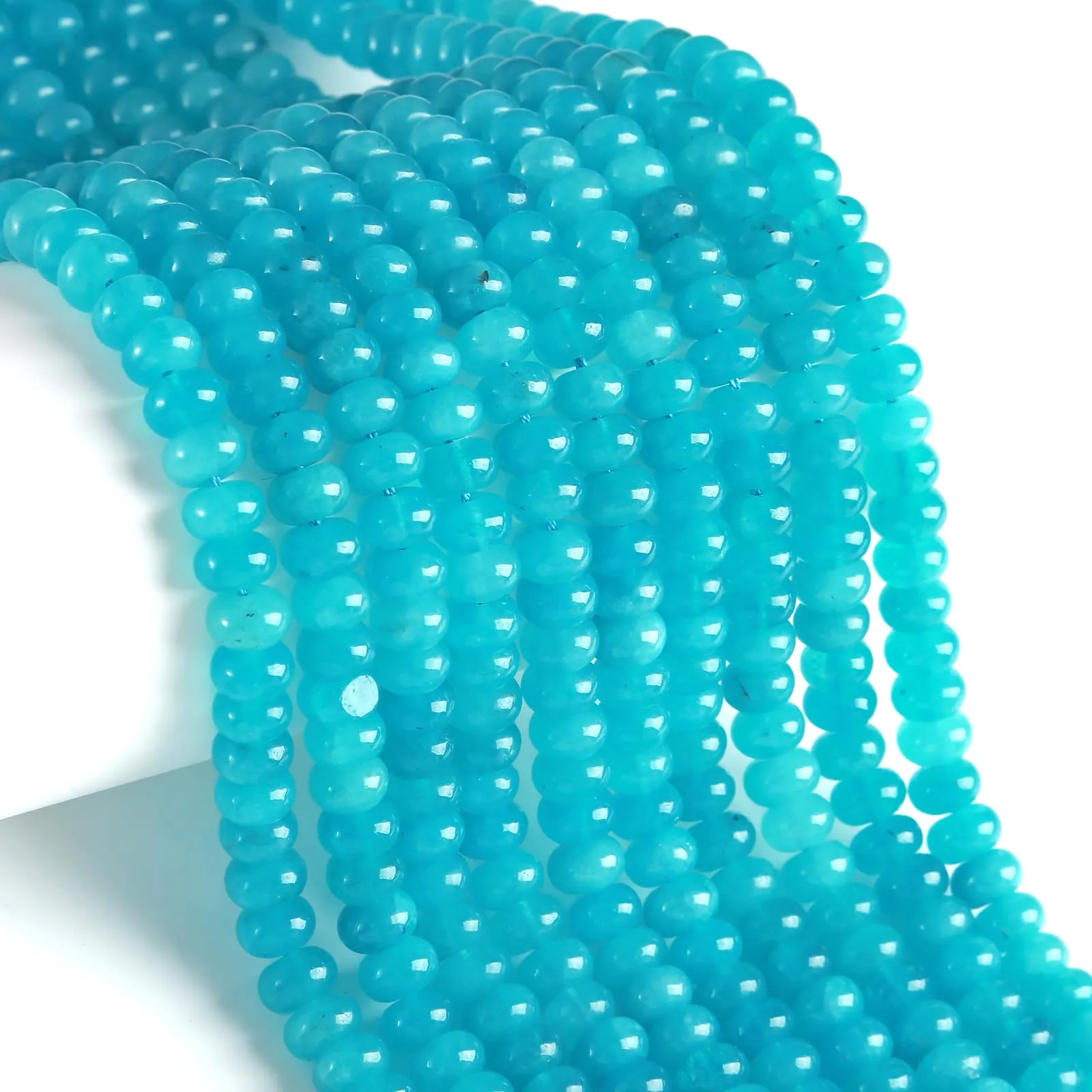 ZXYMLZI Perline in Amazonite Blu, 5 x 8 mm, 76 pezzi - immagine 1