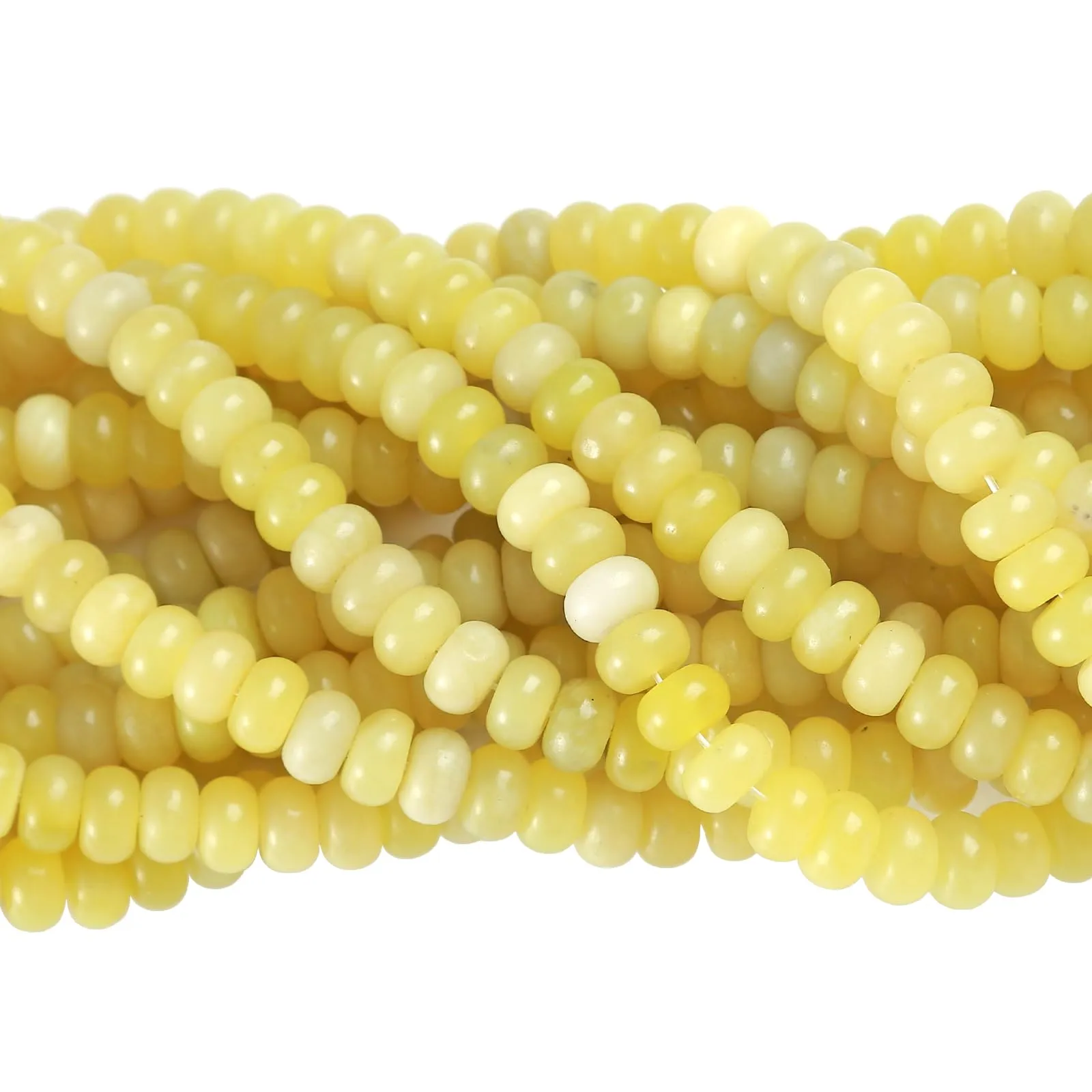 ZXYMLZI Perline in Pietra Naturale Giada Limone, Disco Abaco 5x8mm, 76 Pezzi - immagine 3