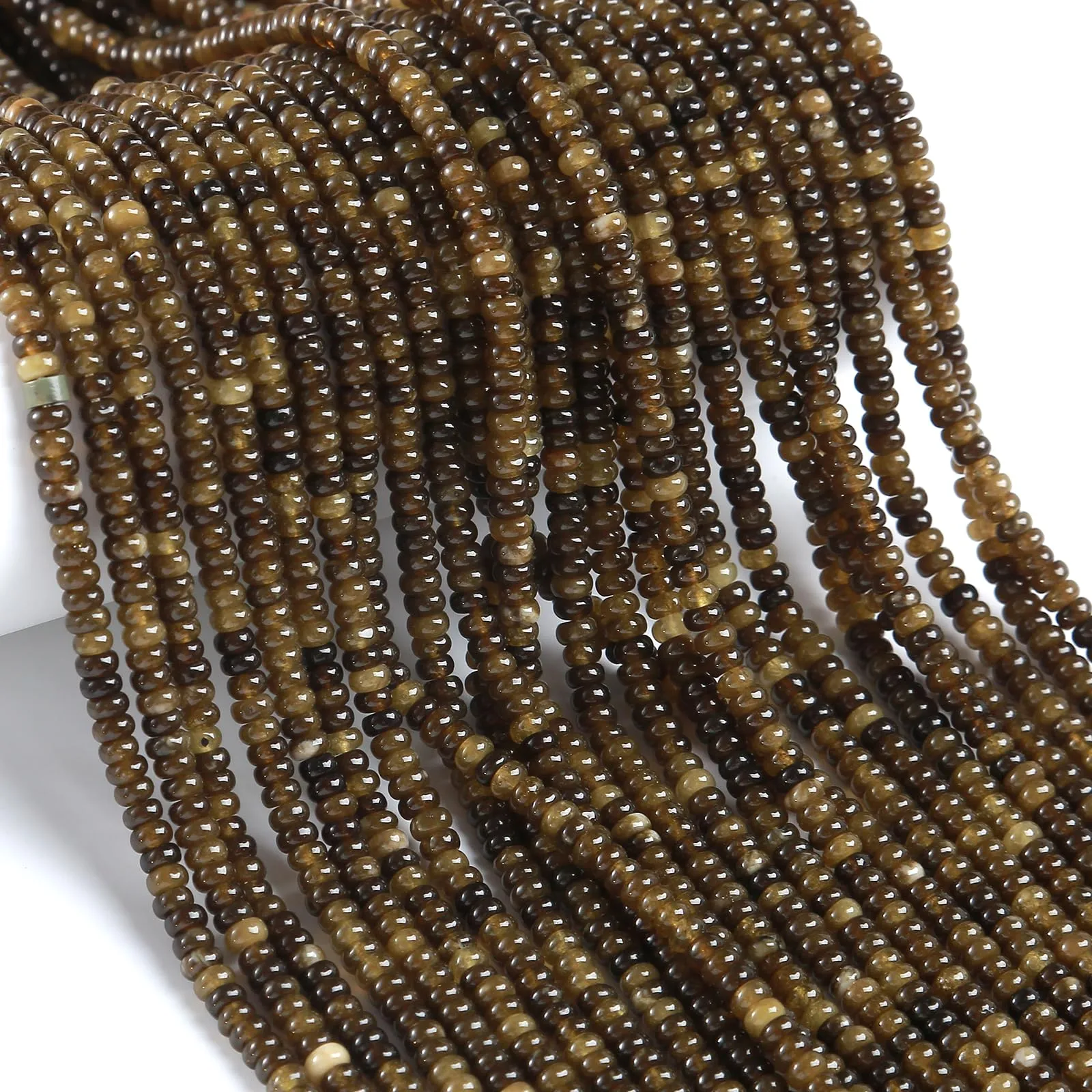 ZXYMLZI Perline in Tormalina Verde Naturale, 2 x 4 mm, 150 Pezzi - immagine 1