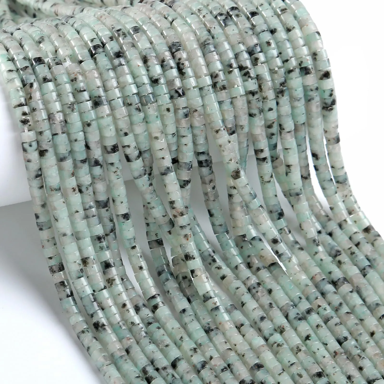 ZXYMLZI Perline in Pietra Naturale Tianshan Blu, 2x4 mm, 150 Pezzi - immagine 2