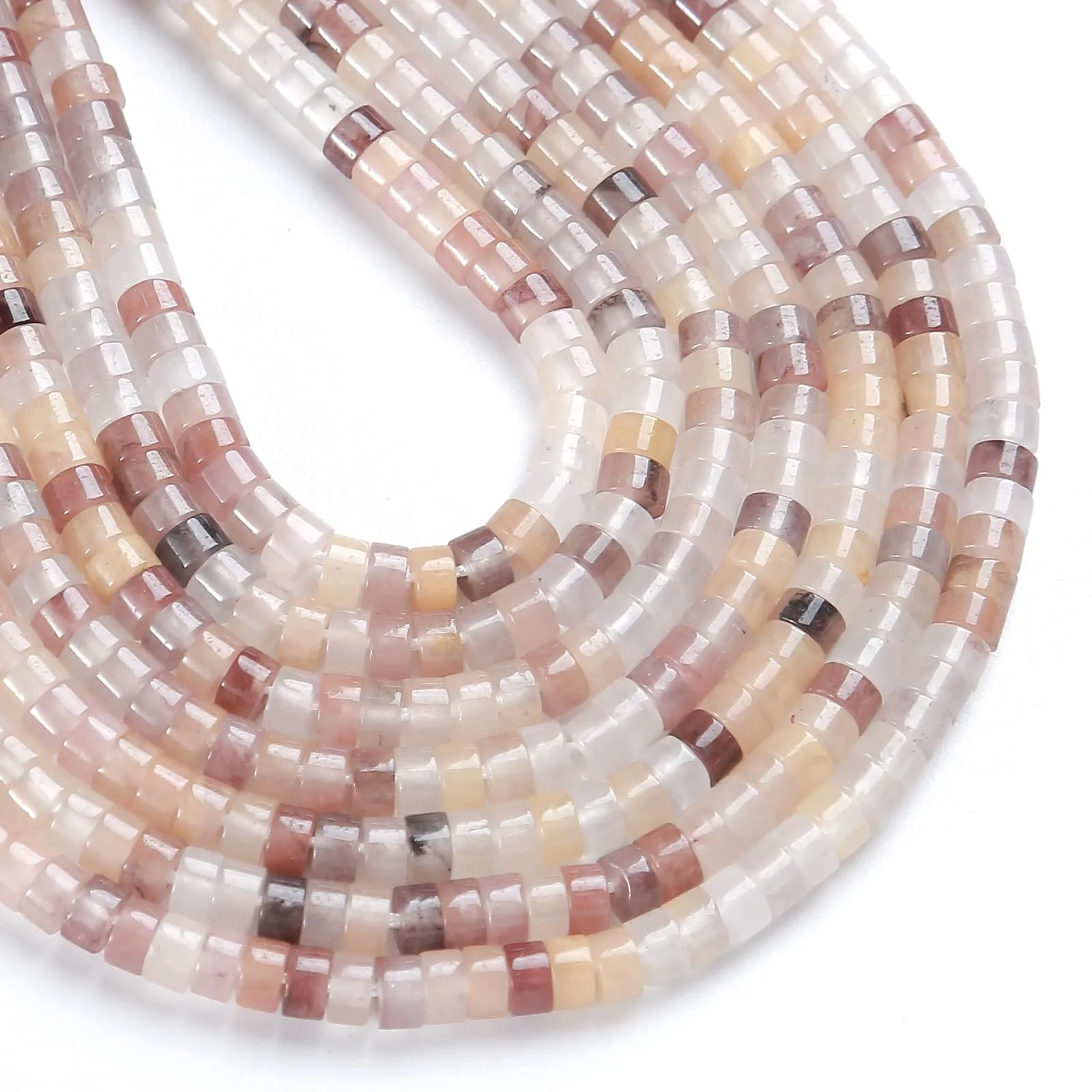 ZXYMLZI 150 Perline in Giada Viola Naturale, 2 x 4 mm, Forma a Tubo Cilindrica per Creazione di Gioielli - immagine 1
