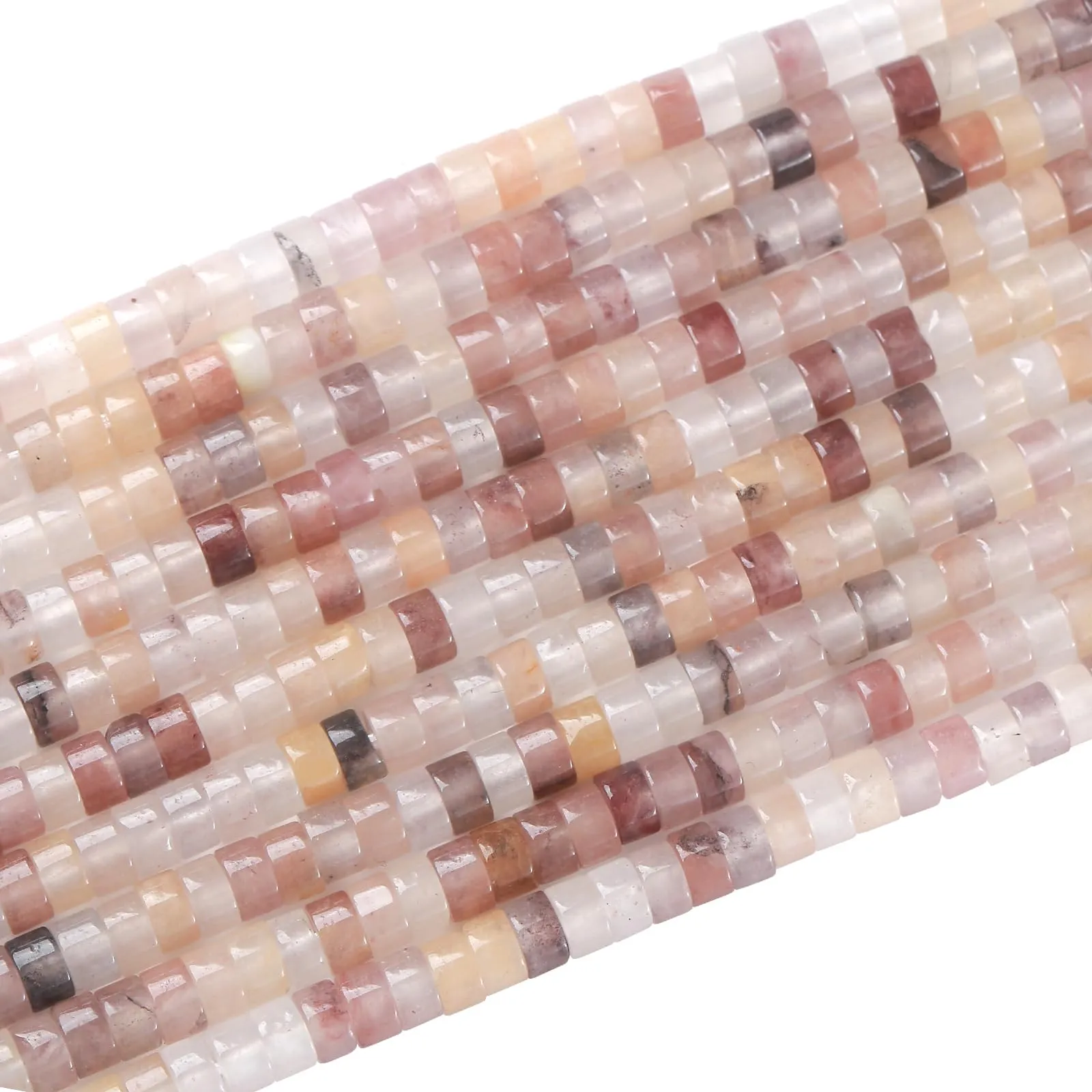 ZXYMLZI 150 Perline in Giada Viola Naturale, 2 x 4 mm, Forma a Tubo Cilindrica per Creazione di Gioielli - immagine 2