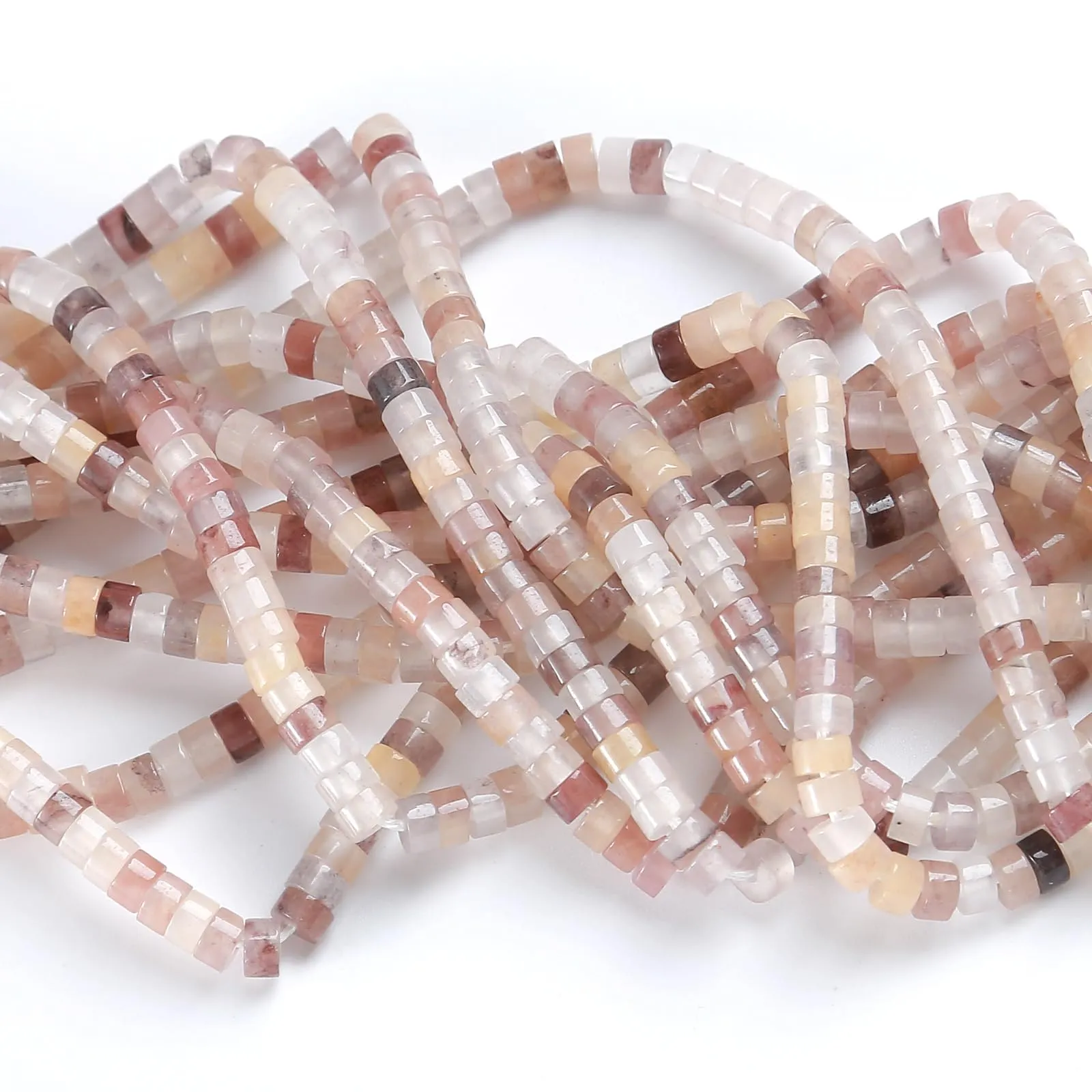 ZXYMLZI 150 Perline in Giada Viola Naturale, 2 x 4 mm, Forma a Tubo Cilindrica per Creazione di Gioielli - immagine 3